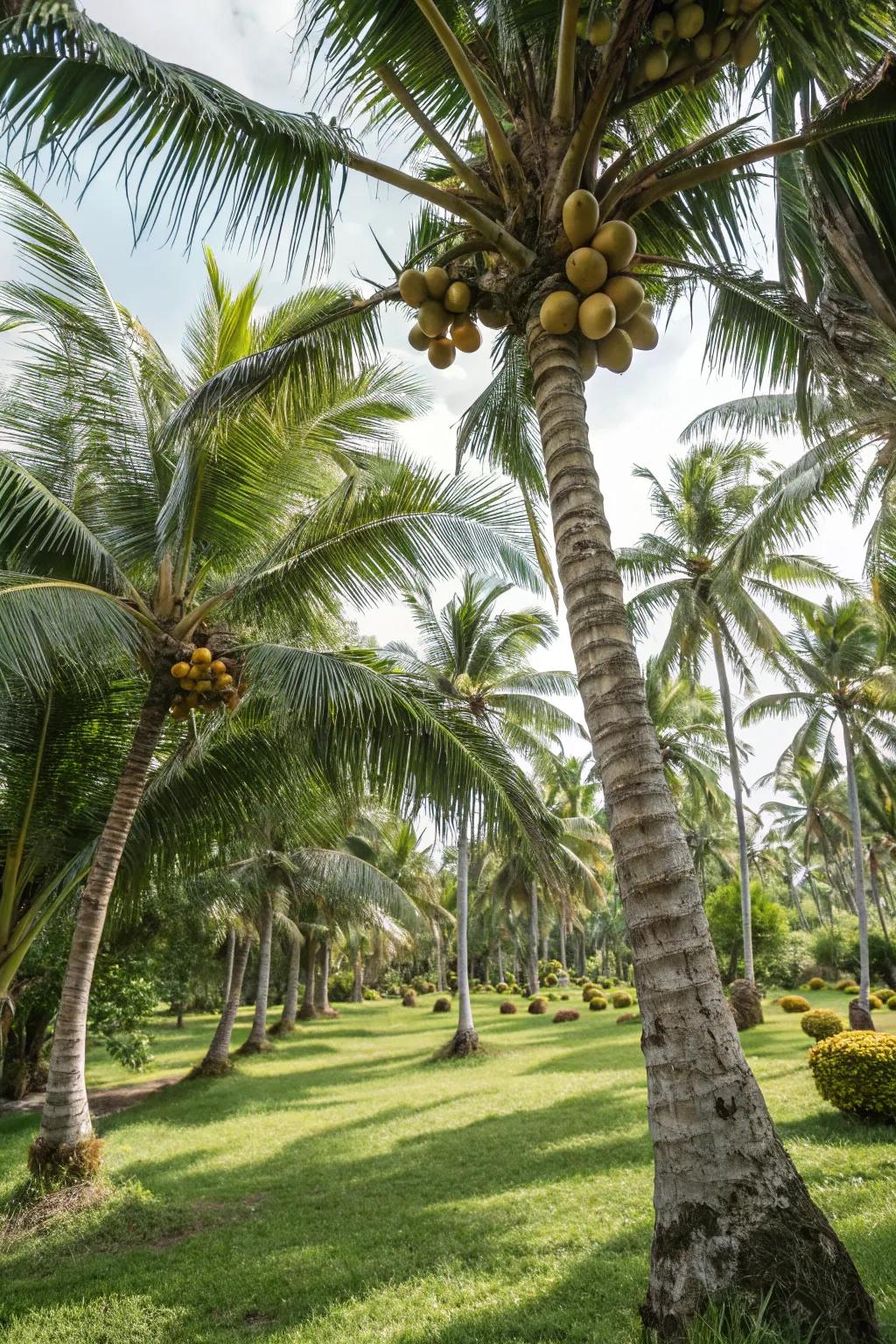 Coconut palms offer beauty and bounty.