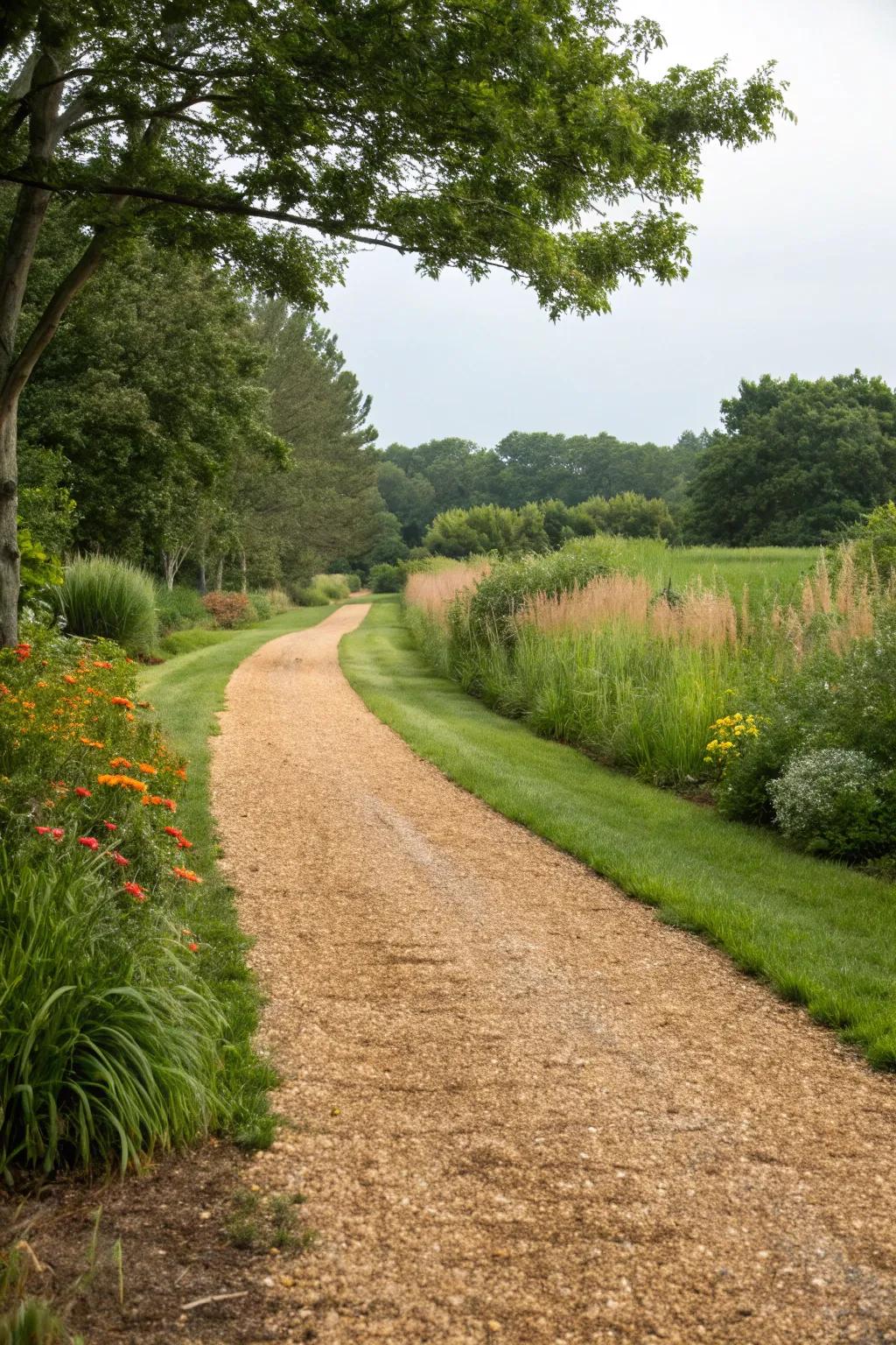 Create an eco-friendly driveway with durable wood chips.