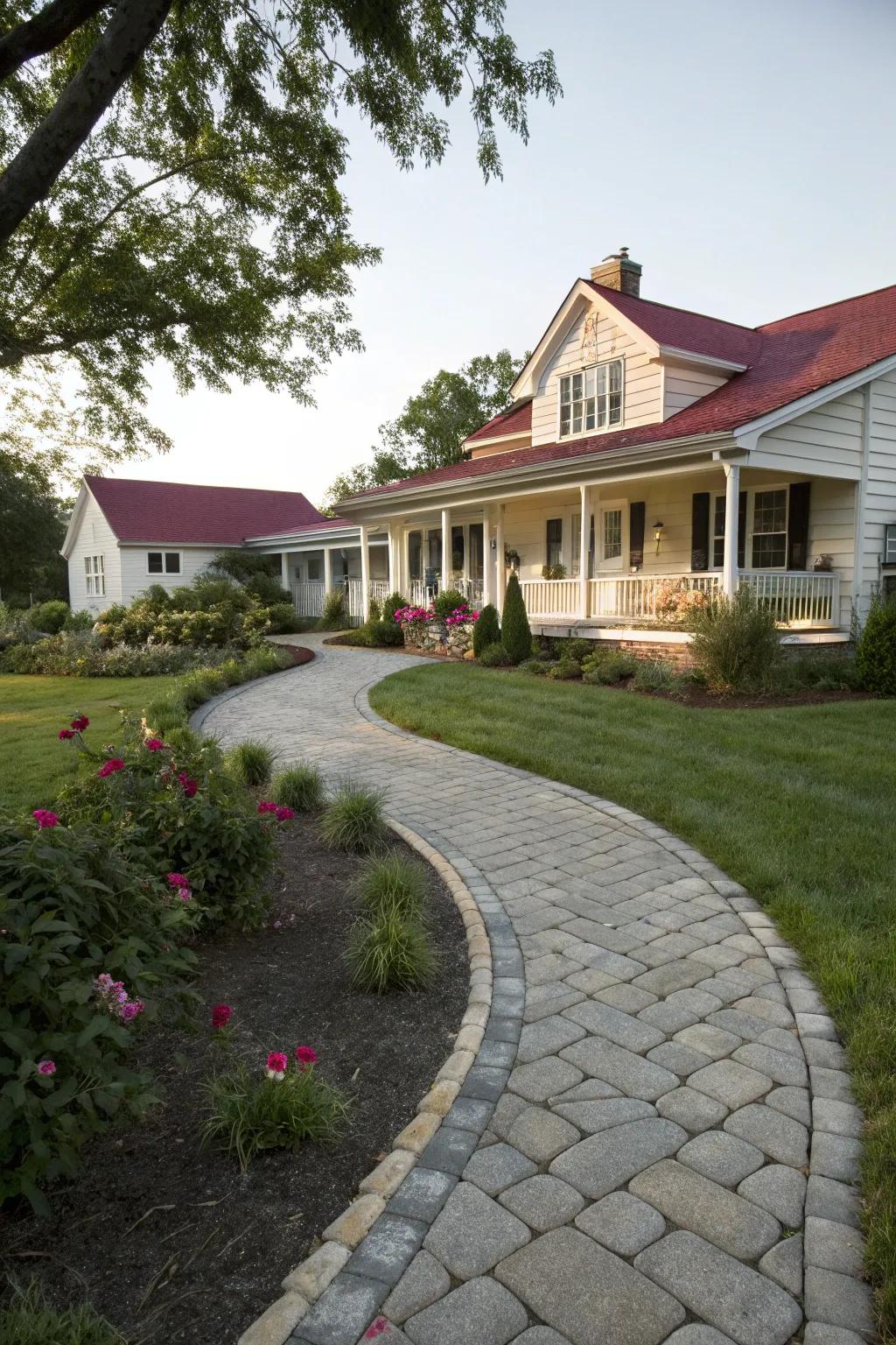 Guide guests with inviting curved pathways.