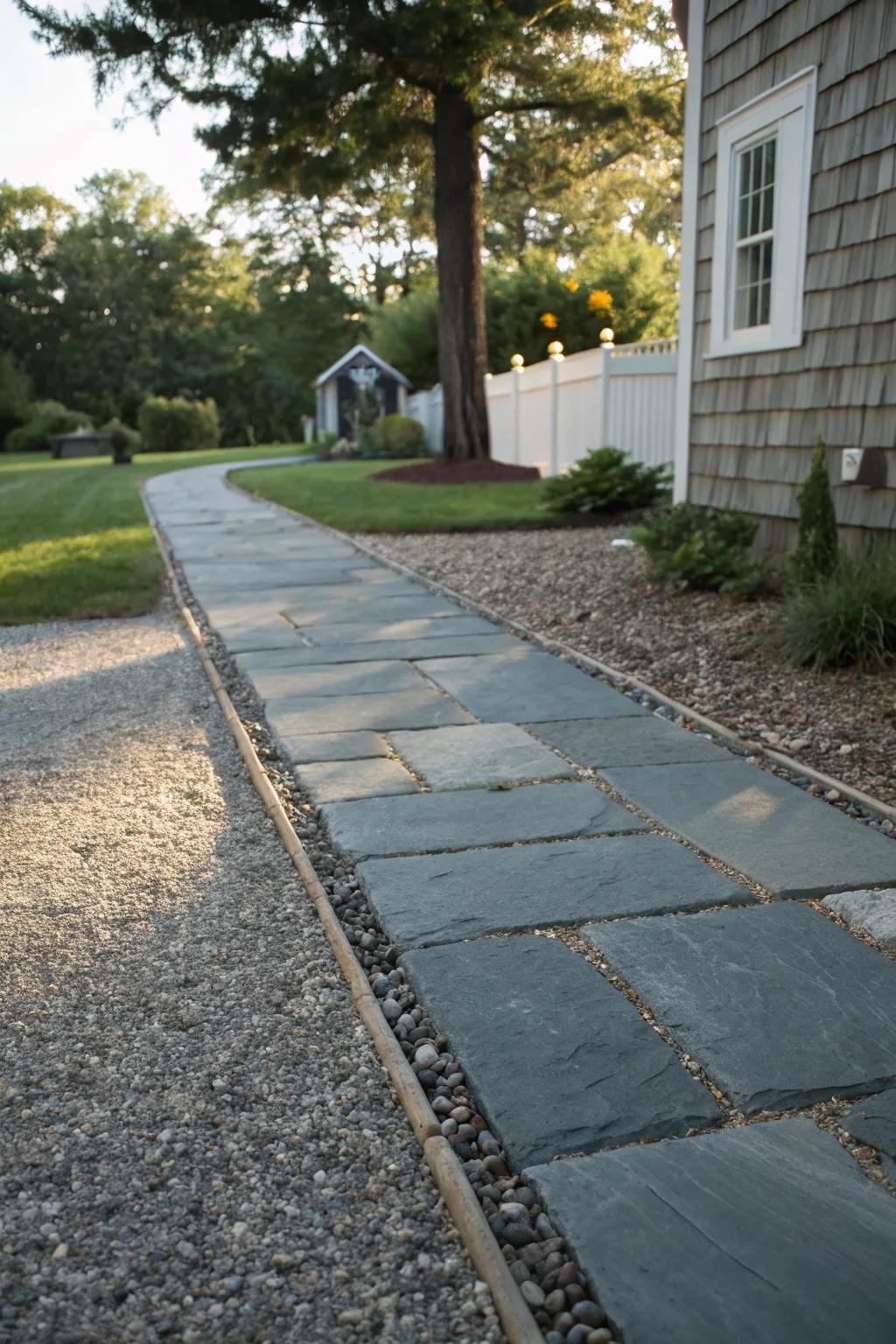 Enhance transitions with a stylish driveway apron.