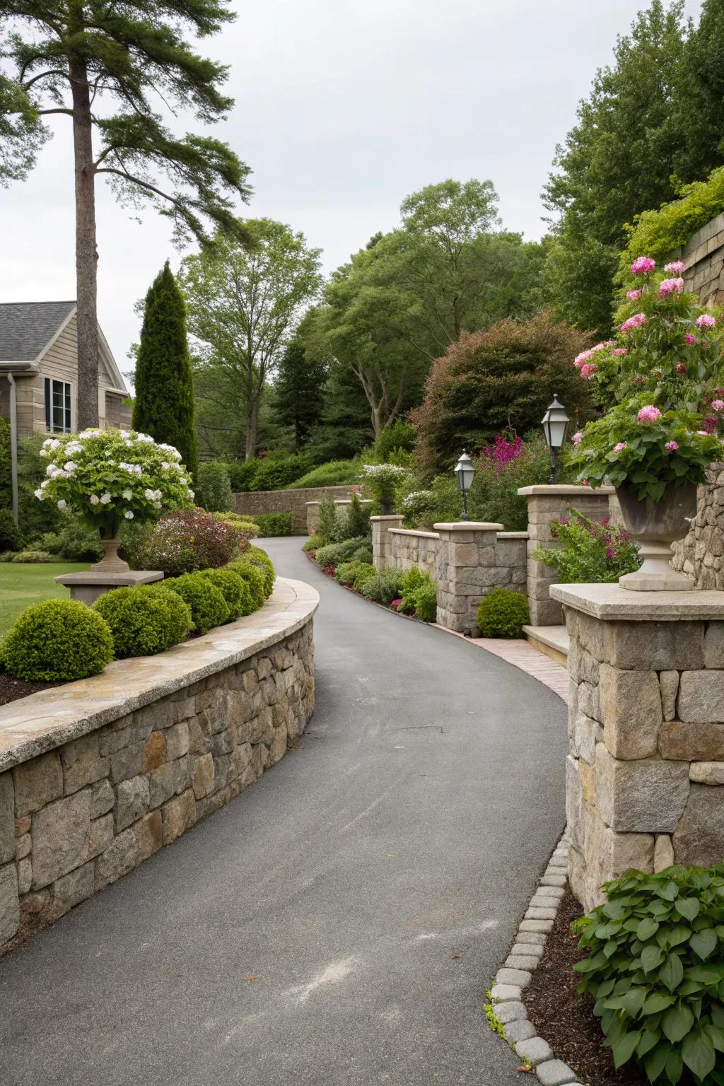 Introduce elegance with charming retaining walls.
