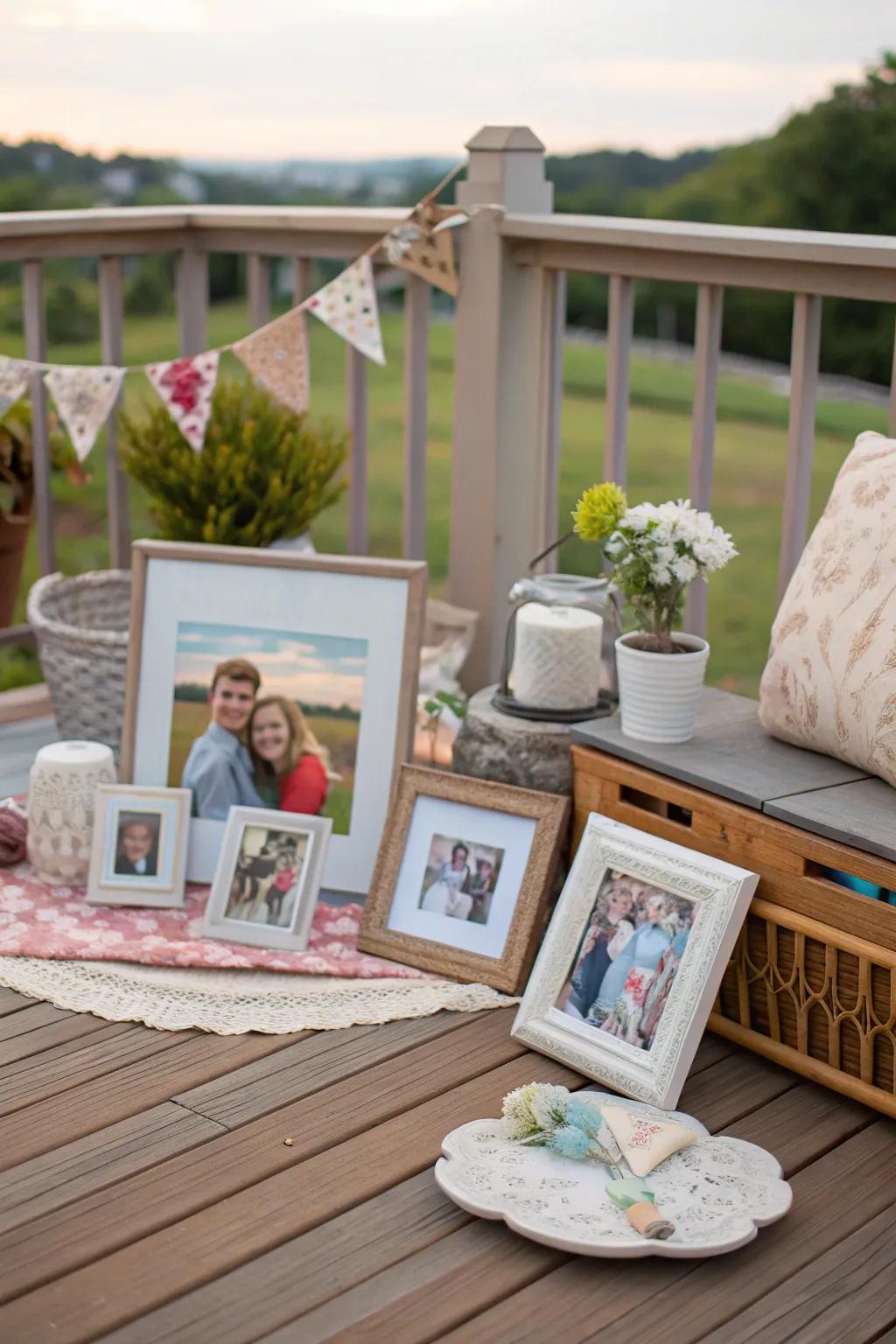 Personal touches make the deck feel like home.