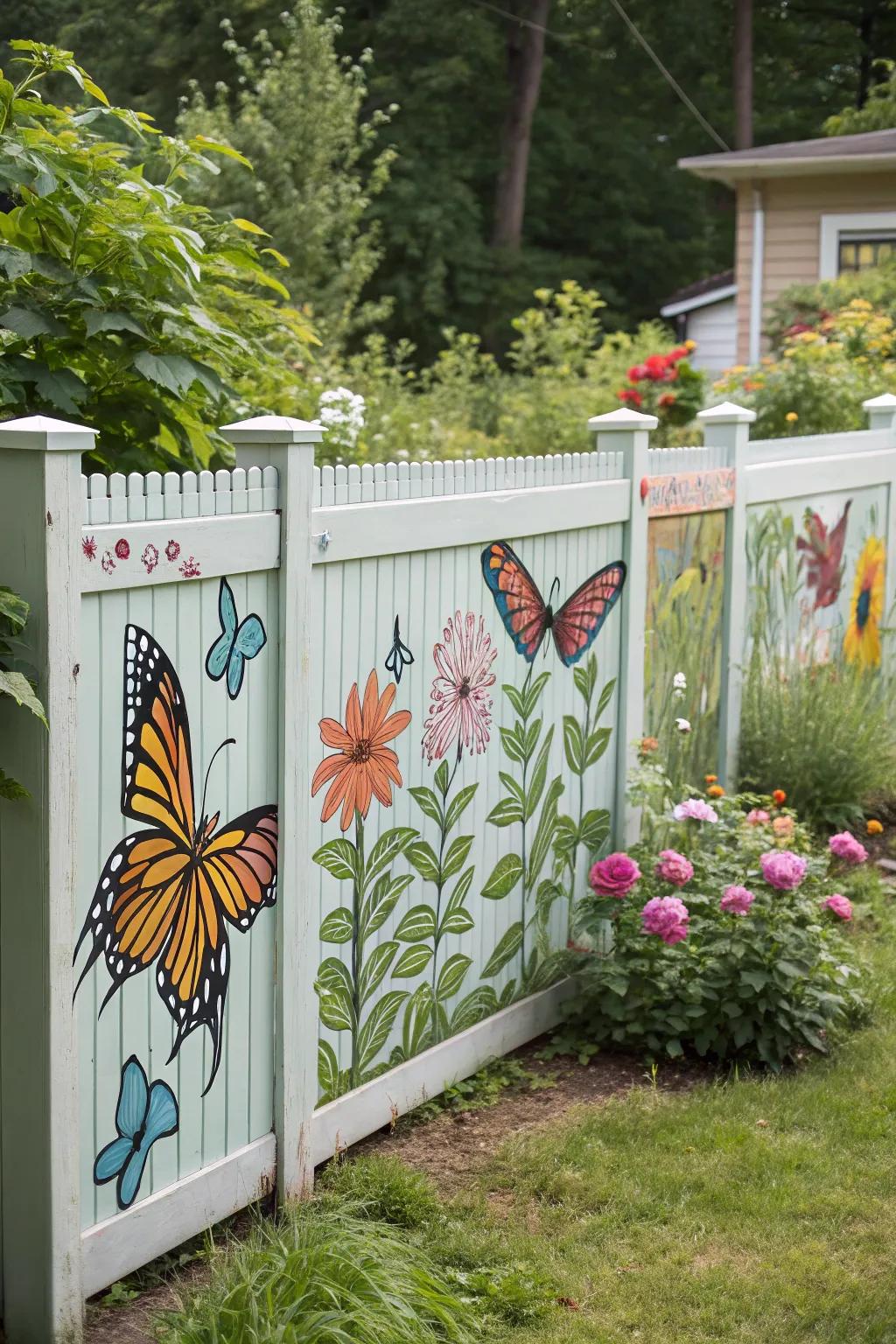 Bring your fence to life with vibrant murals.