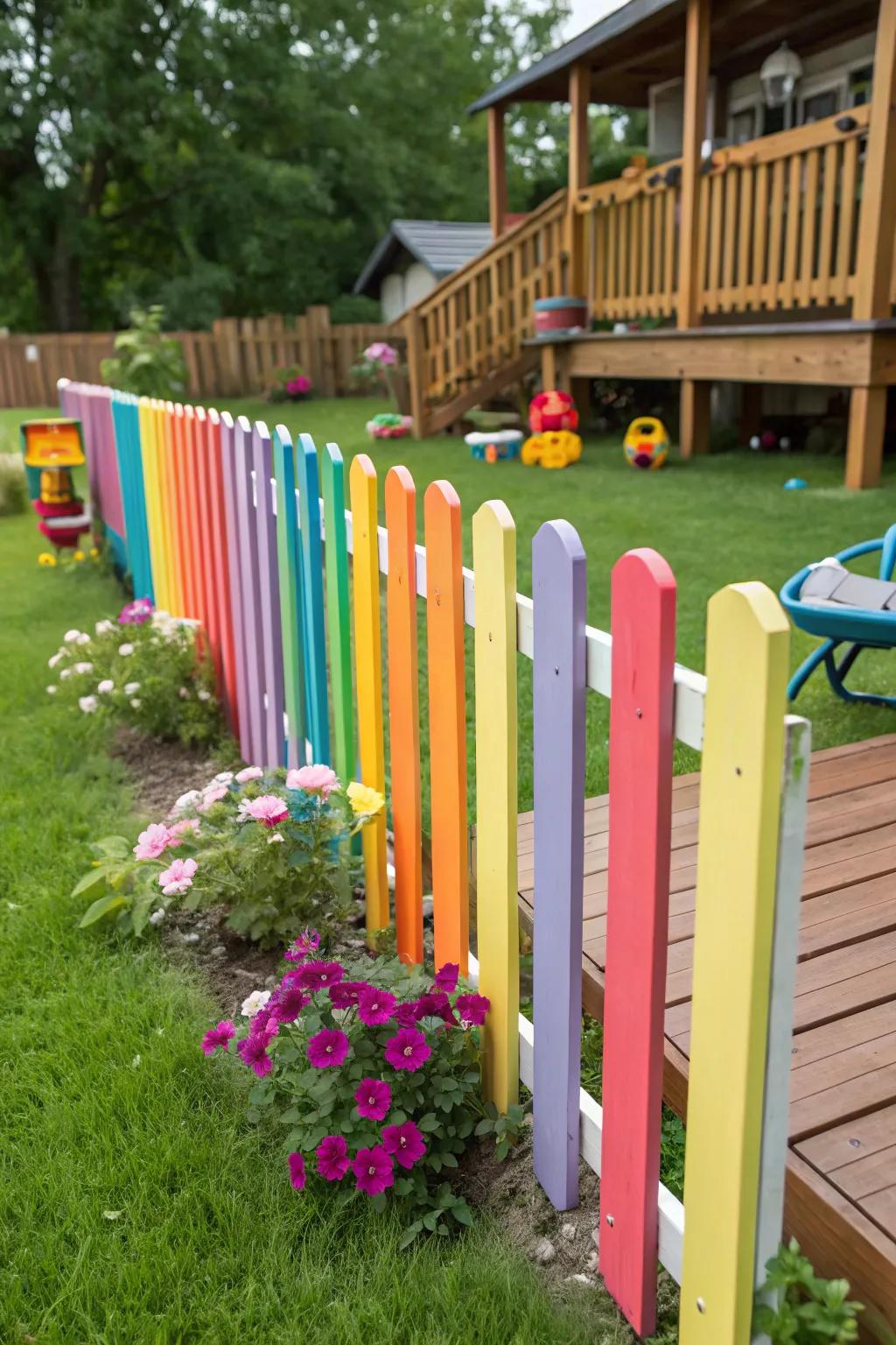 Brighten your garden with playful striped fence designs.