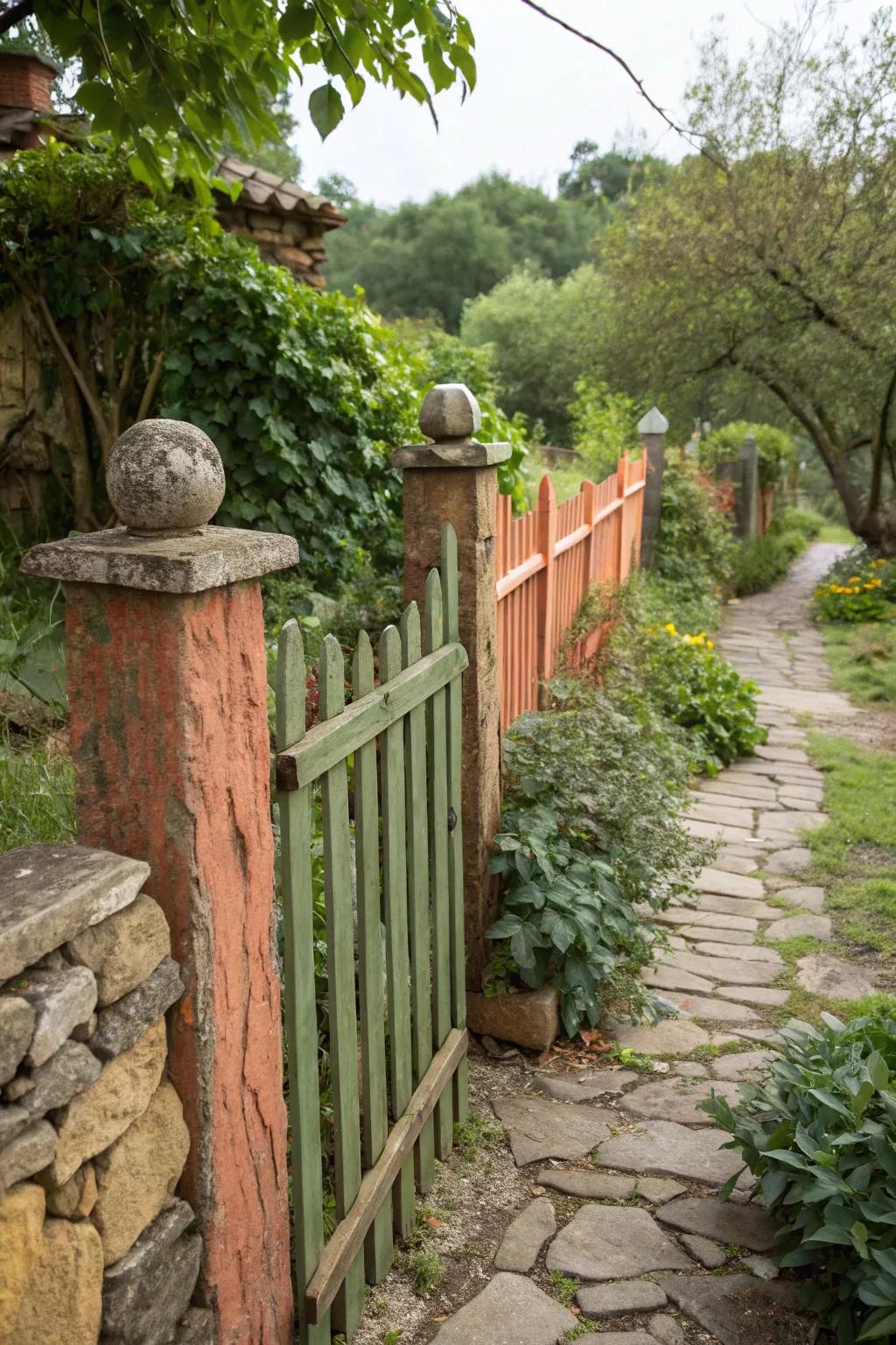 Achieve tranquility with natural earth tones on your fence.