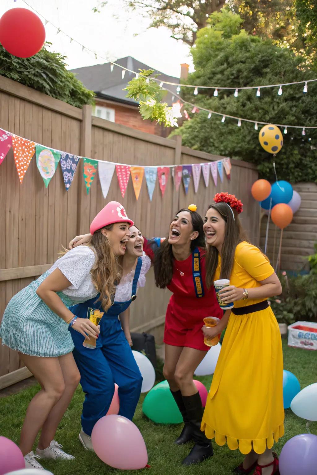A themed costume party encourages creativity and adds a whimsical touch to the event.