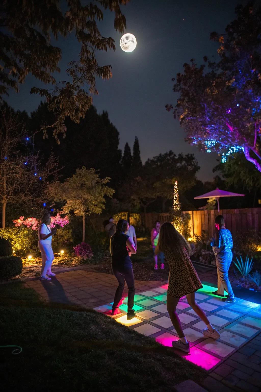 A glow-in-the-dark dance party creates a vibrant and energetic atmosphere.