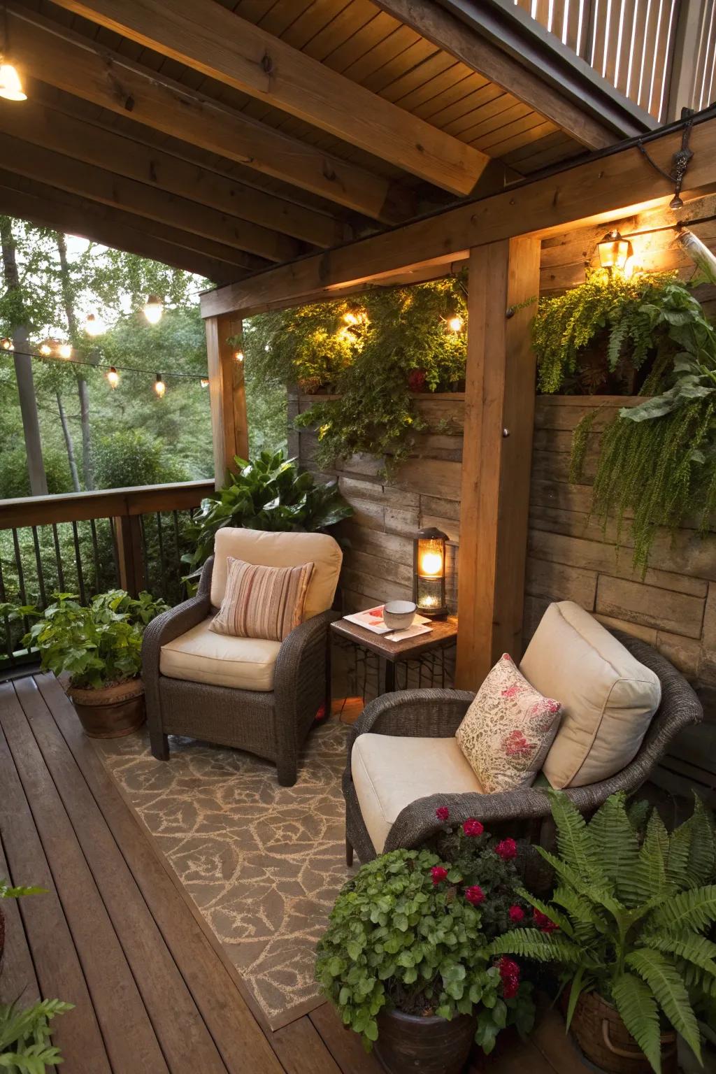 Turn your under-deck into a cozy reading nook.