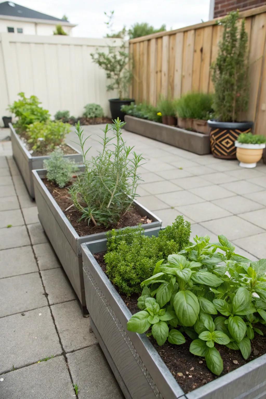 Herb garden for homegrown culinary delights.