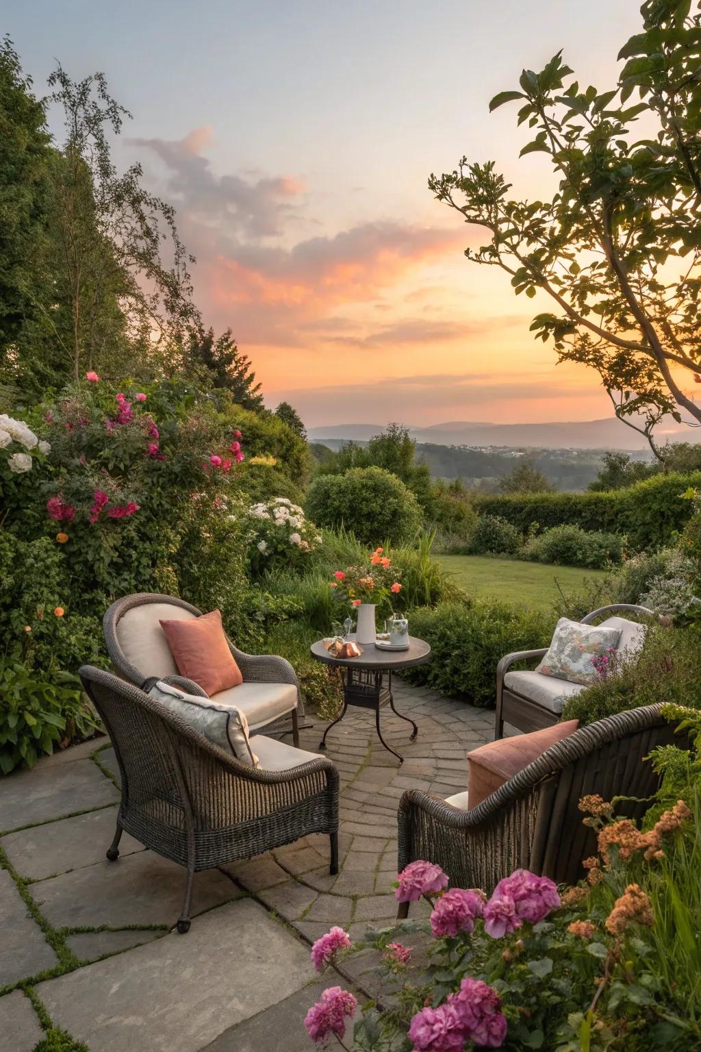 A welcoming outdoor living space for relaxing afternoons.