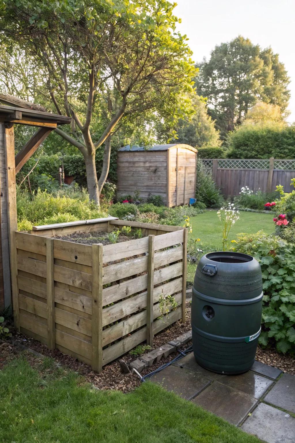 Eco-friendly practices supporting a sustainable garden environment.