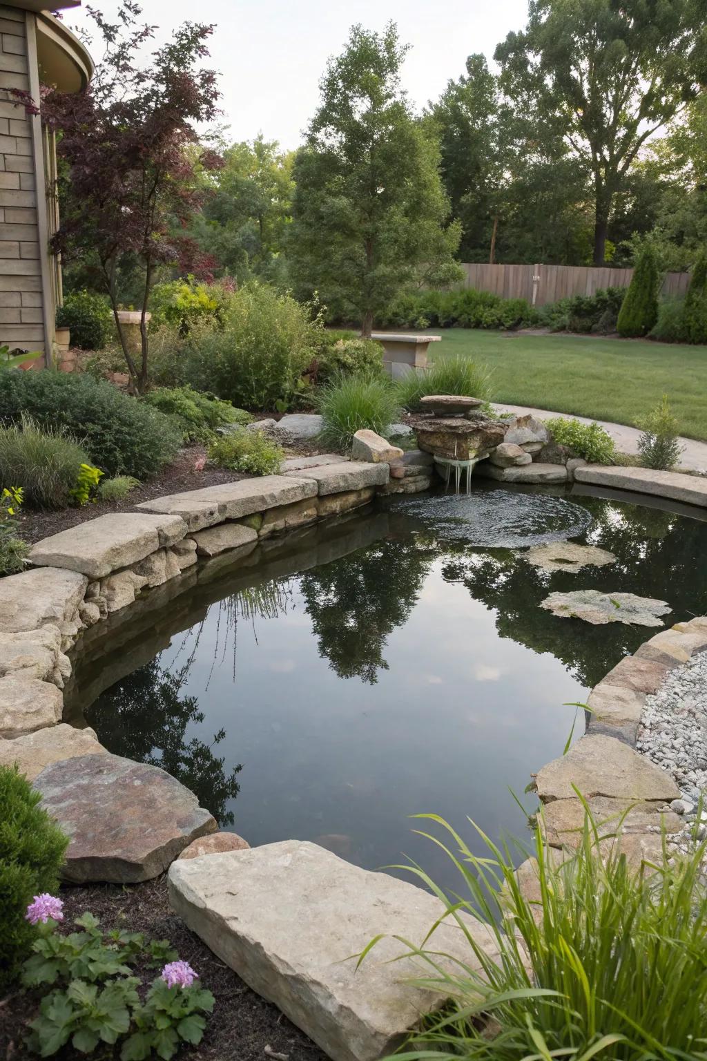 Reflective ponds bring peace and elegance to any garden.