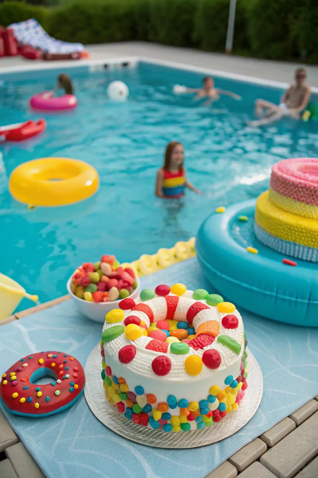This lifesaver candy cake is a sweet tribute to summer fun.