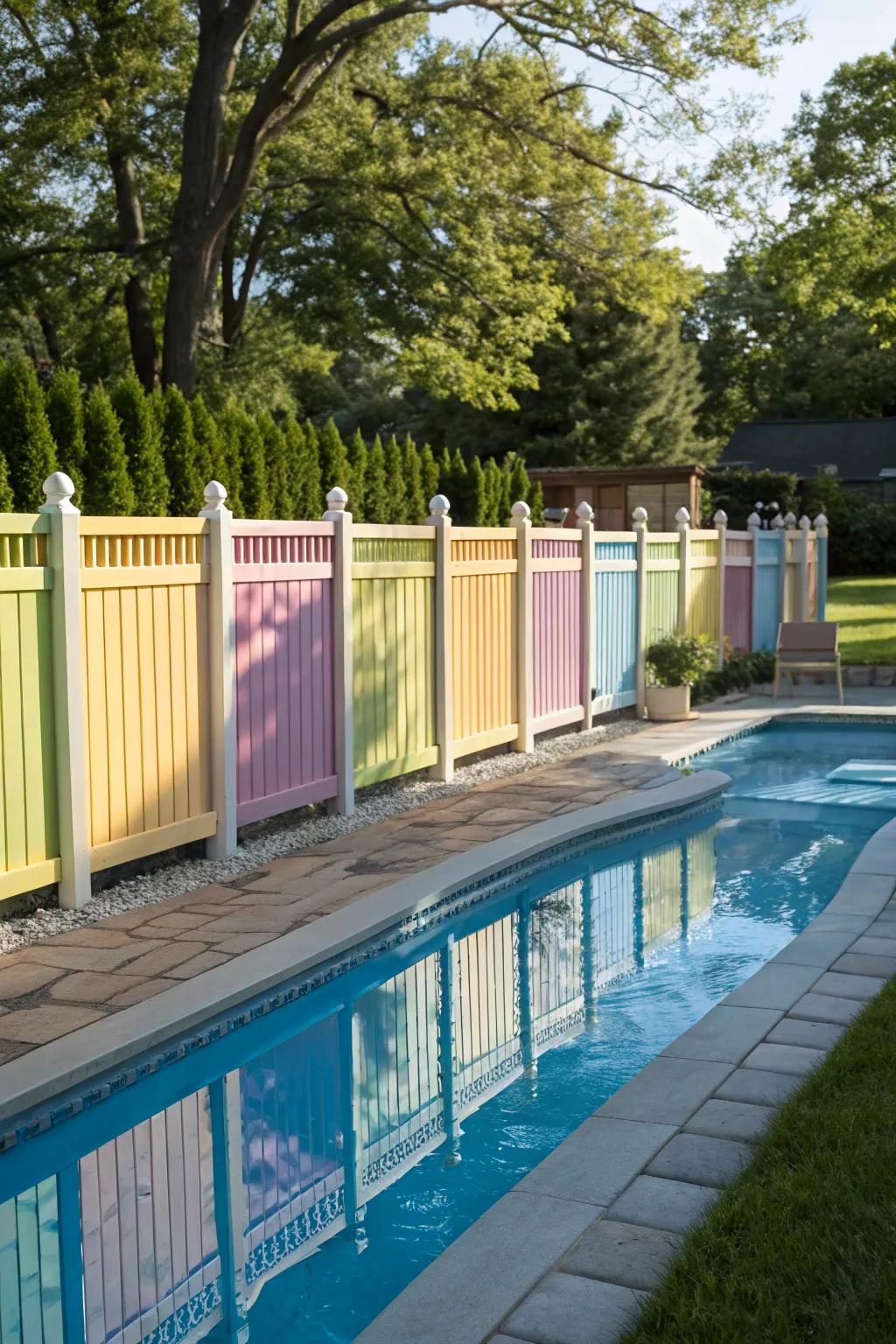 Create a unique look with mix-and-match vinyl fence colors.