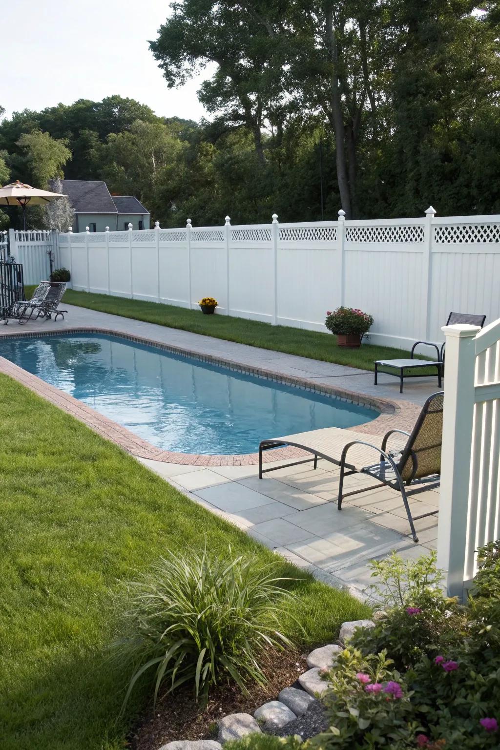Classic white vinyl fences never go out of style.