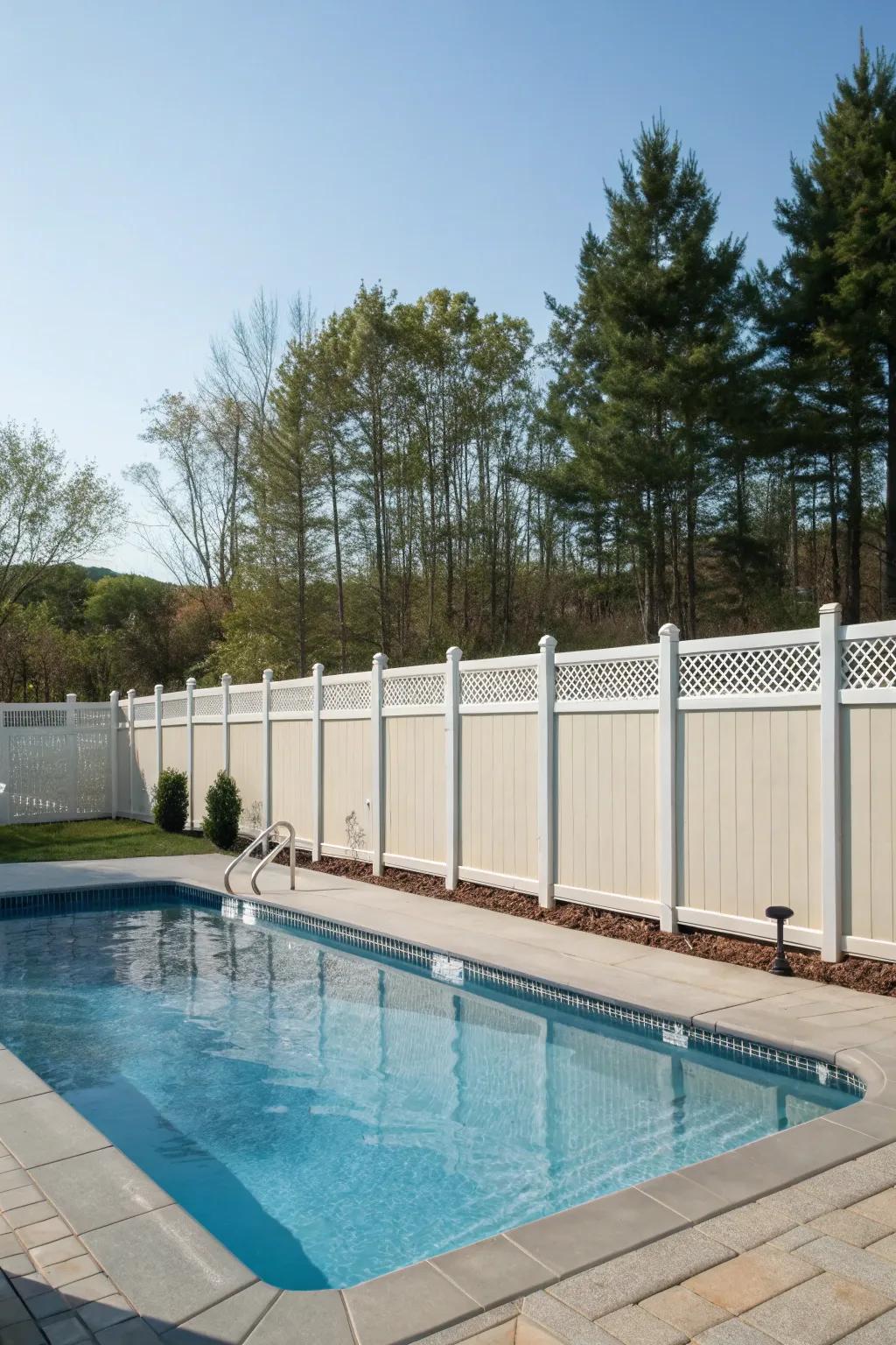 Sound barrier features keep your pool area tranquil.