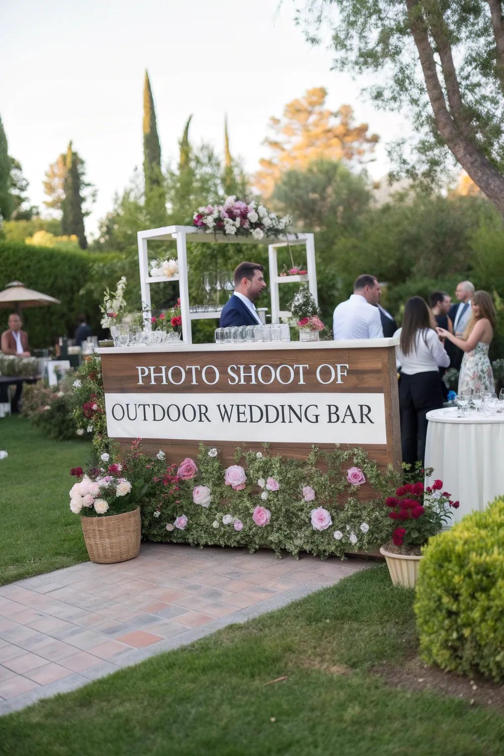 Creative signage adds personality to your wedding bar.