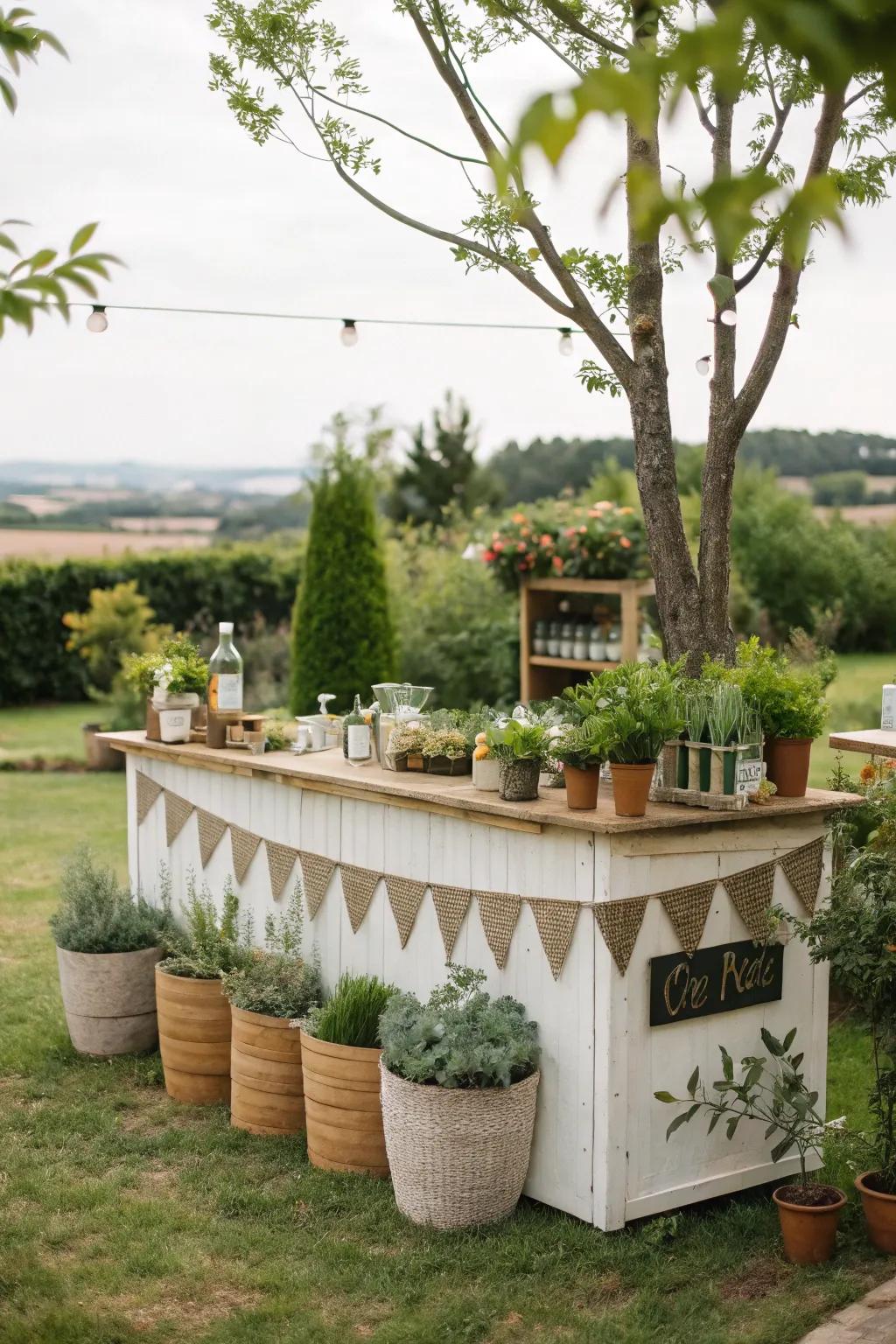 Eco-friendly decor adds a touch of sustainability to your bar.