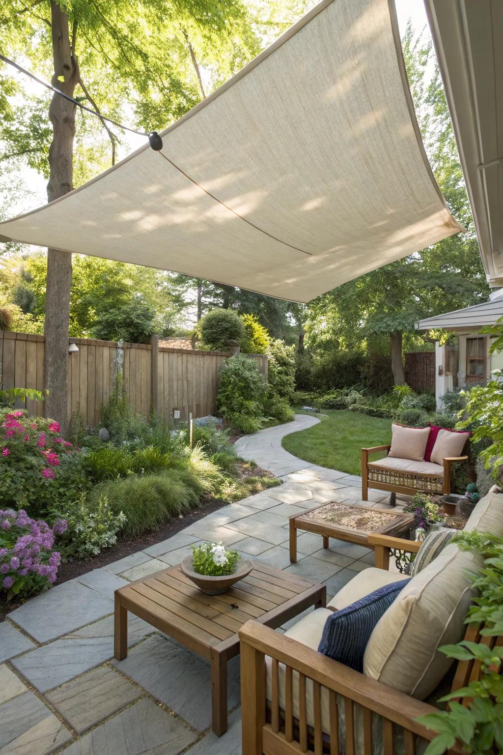 Shade solutions enhance comfort and style in sunny outdoor areas.
