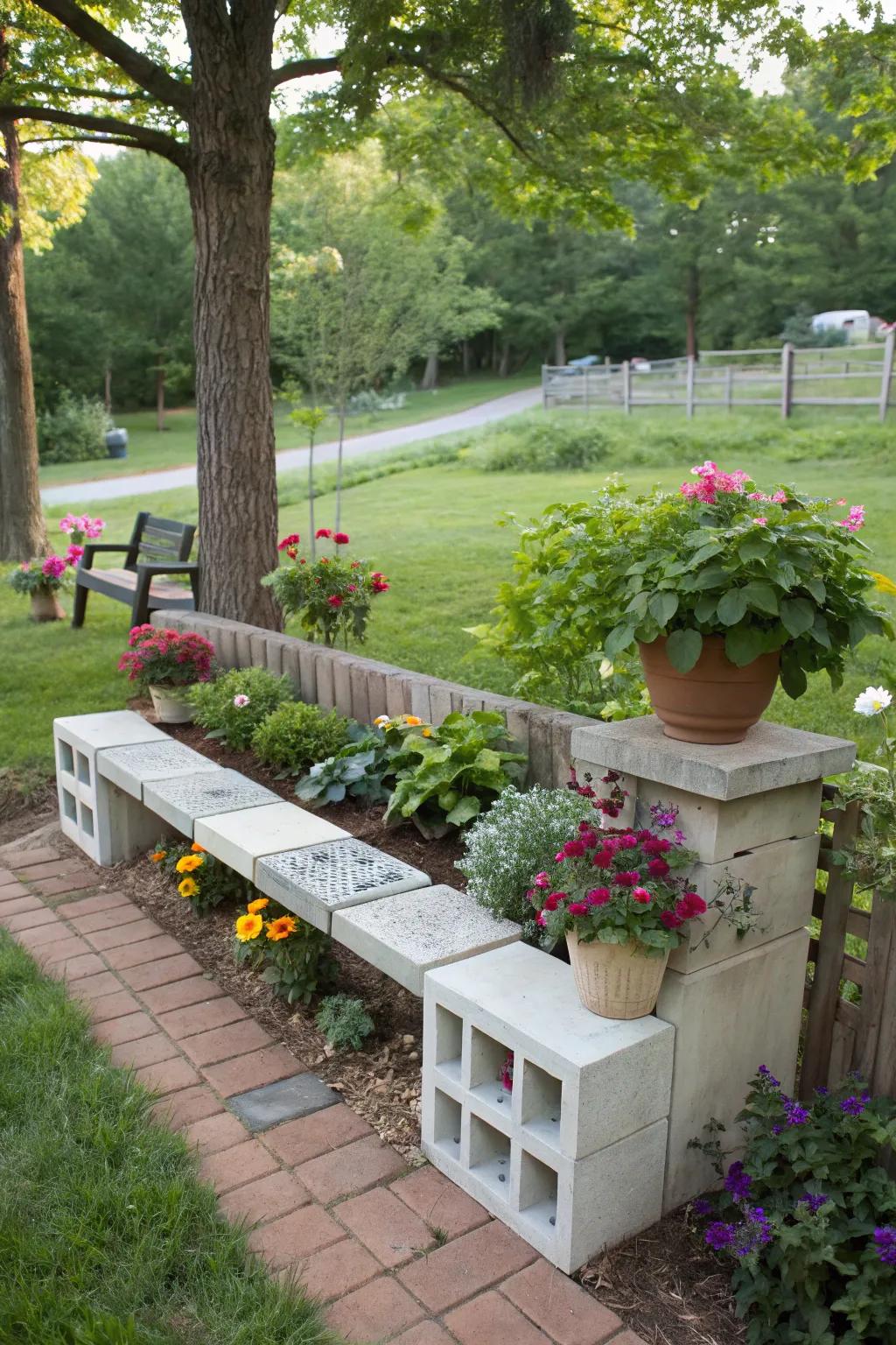 DIY features add personalized charm and functionality to outdoor spaces.