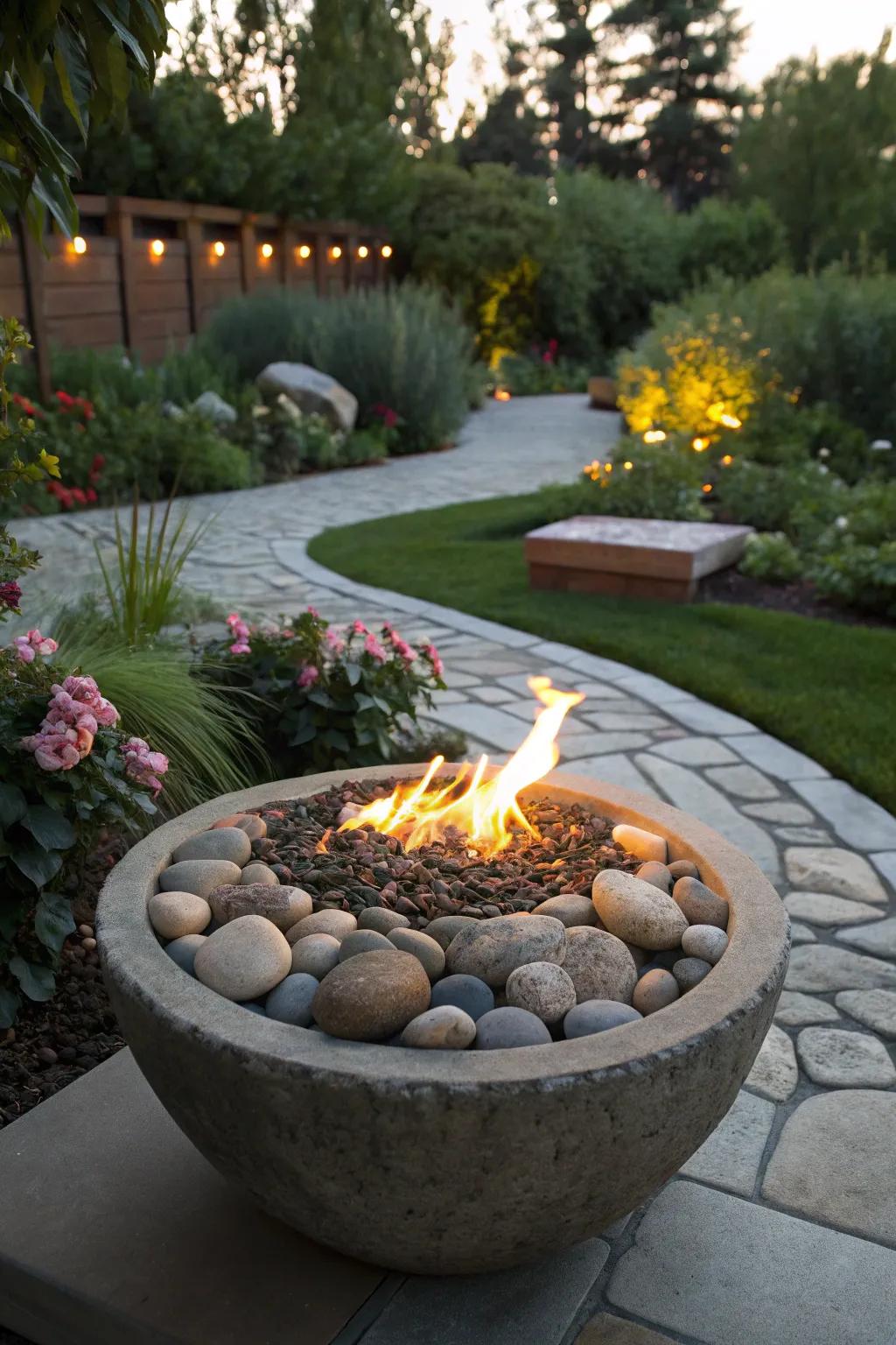 A raised design adds elegance and functionality to your fire pit.