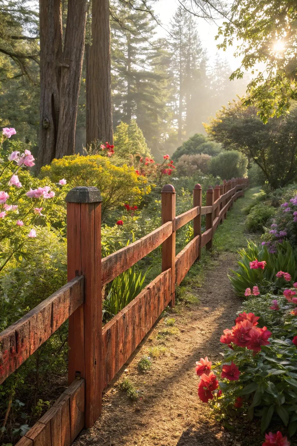 Natural stain lets the organic beauty of redwood shine