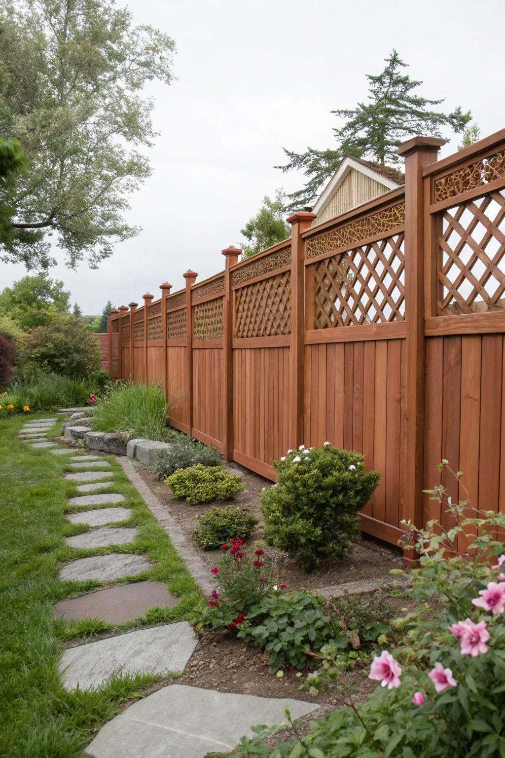 Triple lattice provides unique privacy with an artistic flair