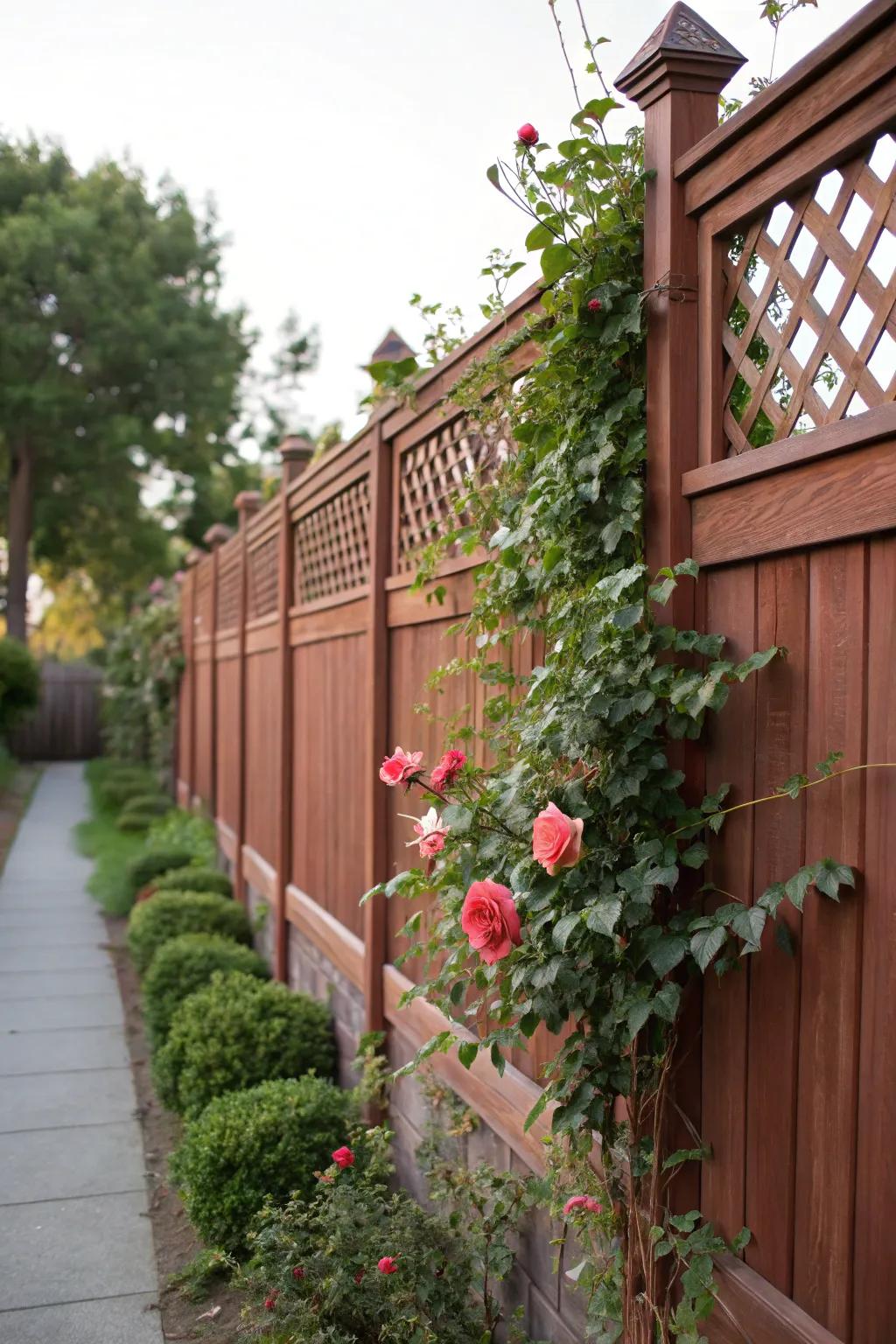 Lattice toppers provide privacy with a touch of charm