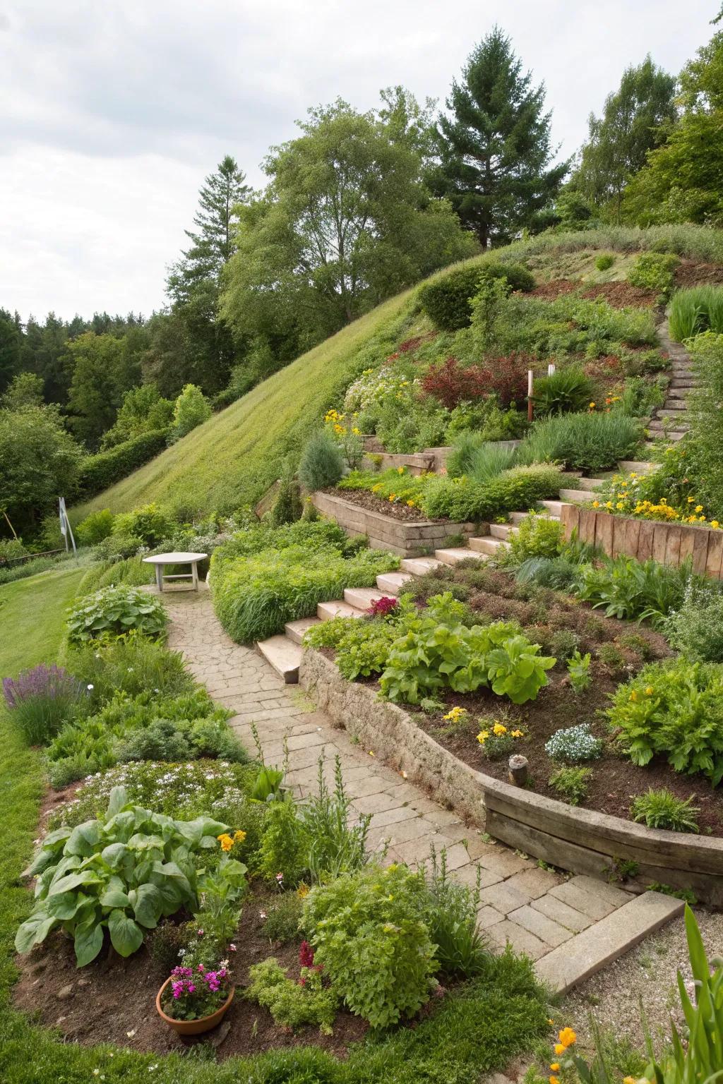 Ancient gardening techniques bring sustainability and charm to slopes.