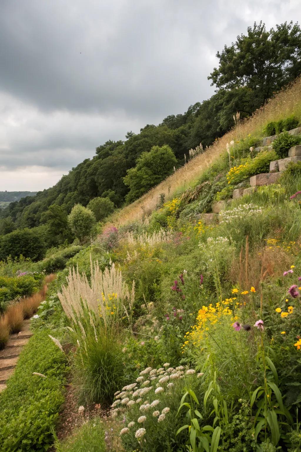 Native plants help control erosion while enhancing natural beauty.
