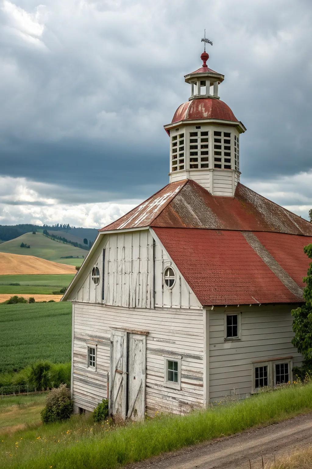 A cupola adds both charm and function to this barn.