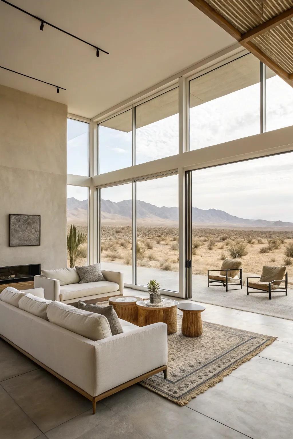 Simplicity meets sophistication in desert design.