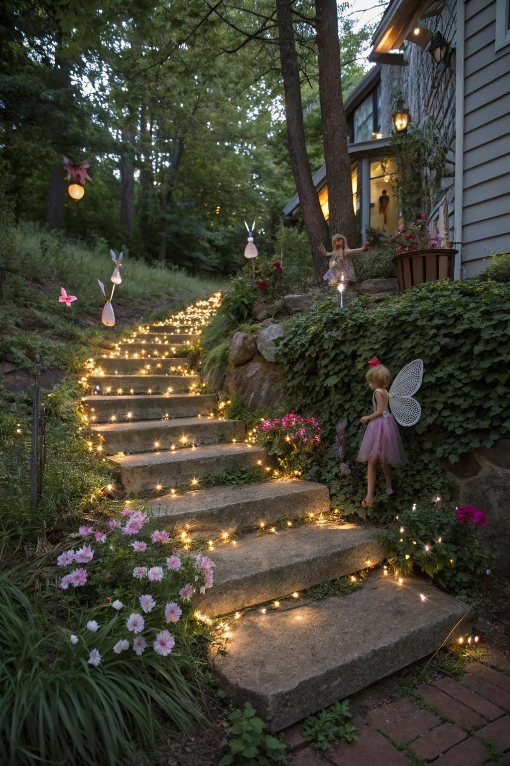 Whimsical steps add a touch of magic and charm to your home.