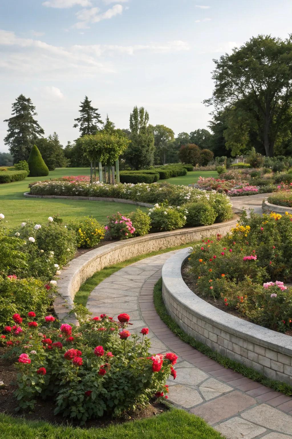 Rounded shapes soften the flow of energy.