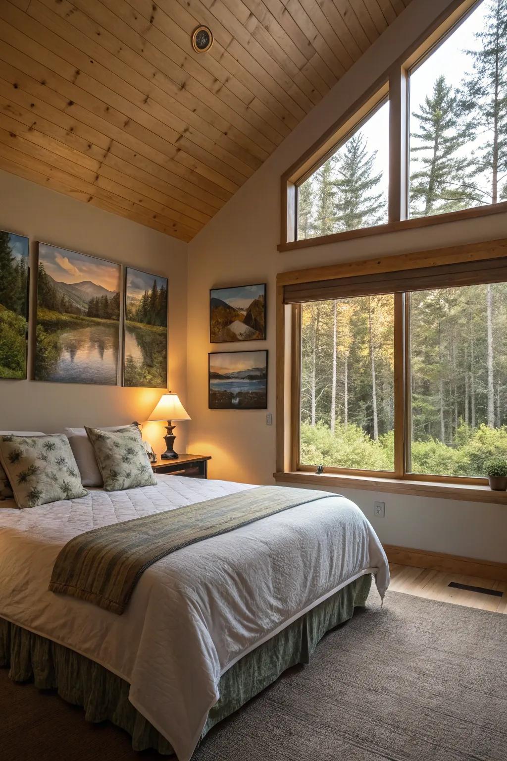 Calming artwork enhances serenity and focus.