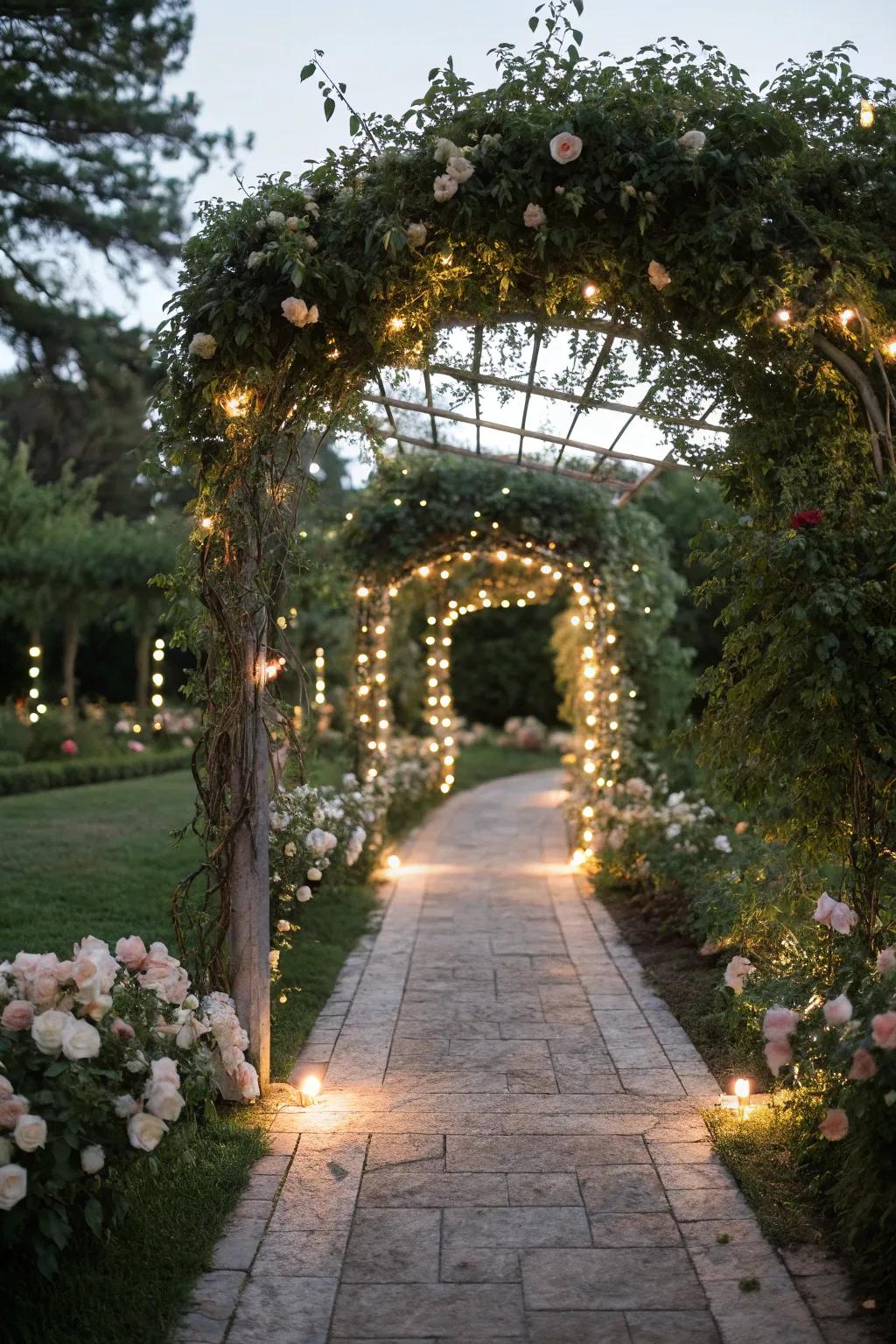 Welcome guests with an enchanting, illuminated path.