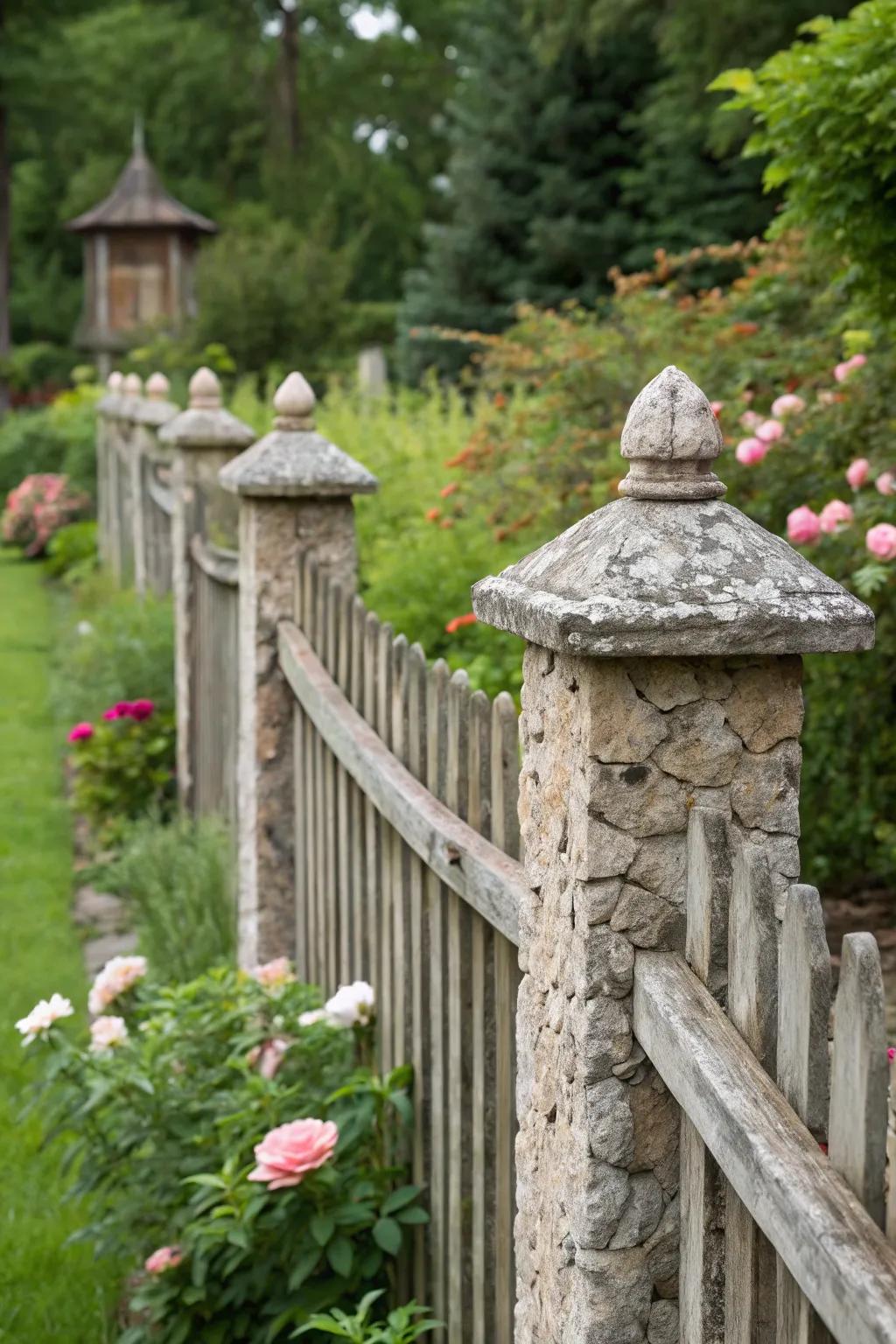 Embrace rustic charm with stone finish post caps.