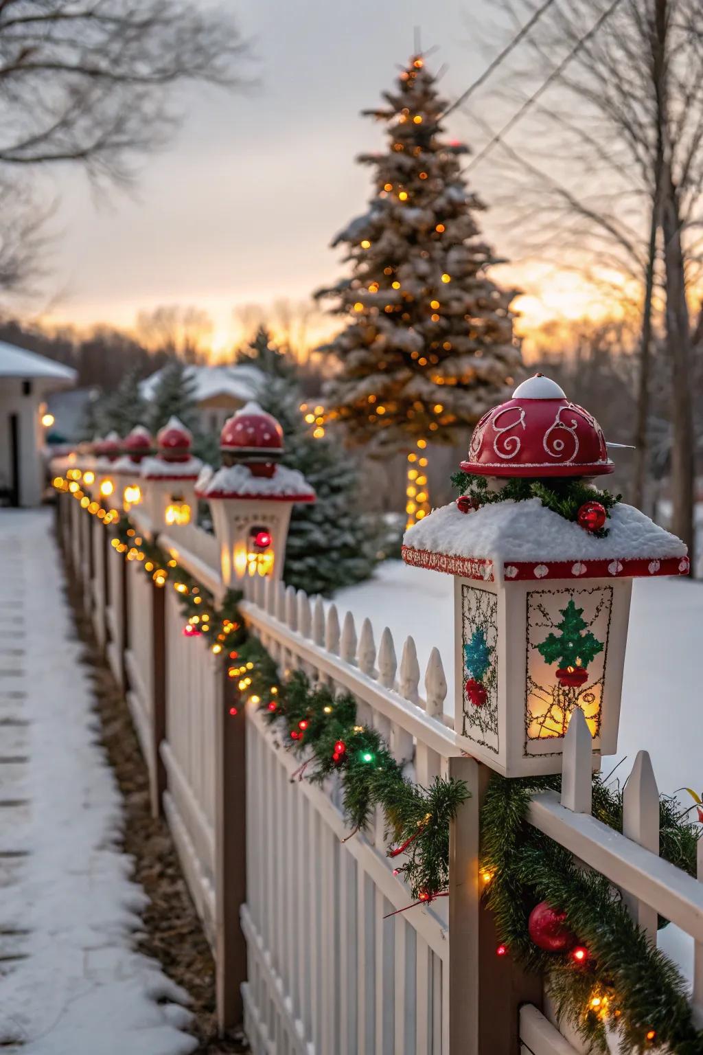 Spread holiday cheer with festive post caps.