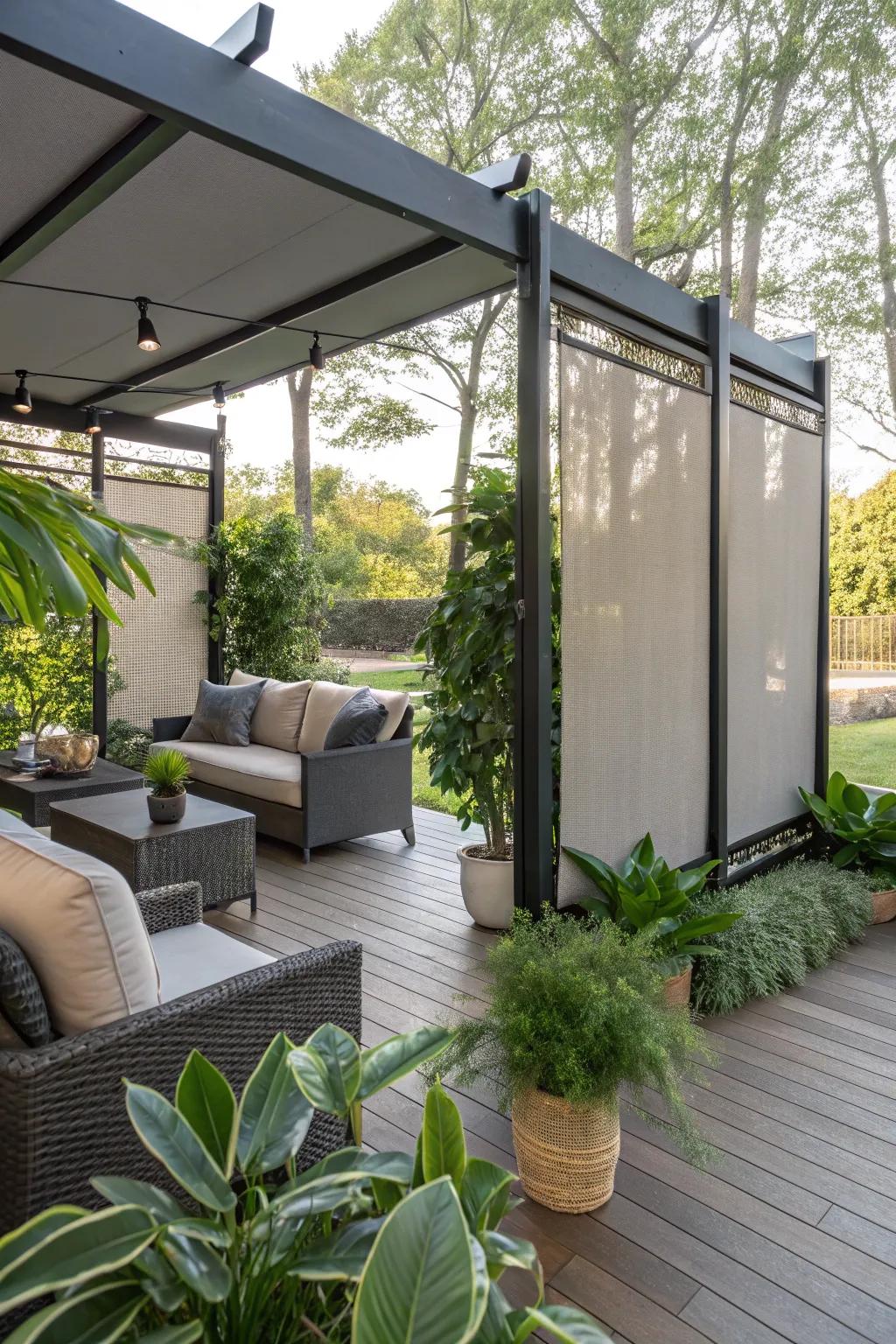 Artificial screens are versatile and easy-to-install windbreaks.