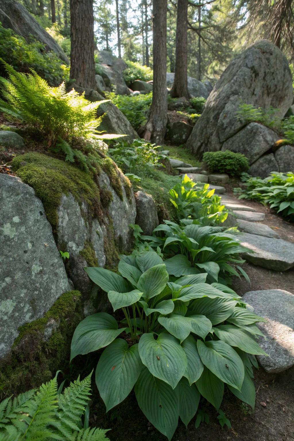 Rugged resilience of cast iron plants in tough spots.