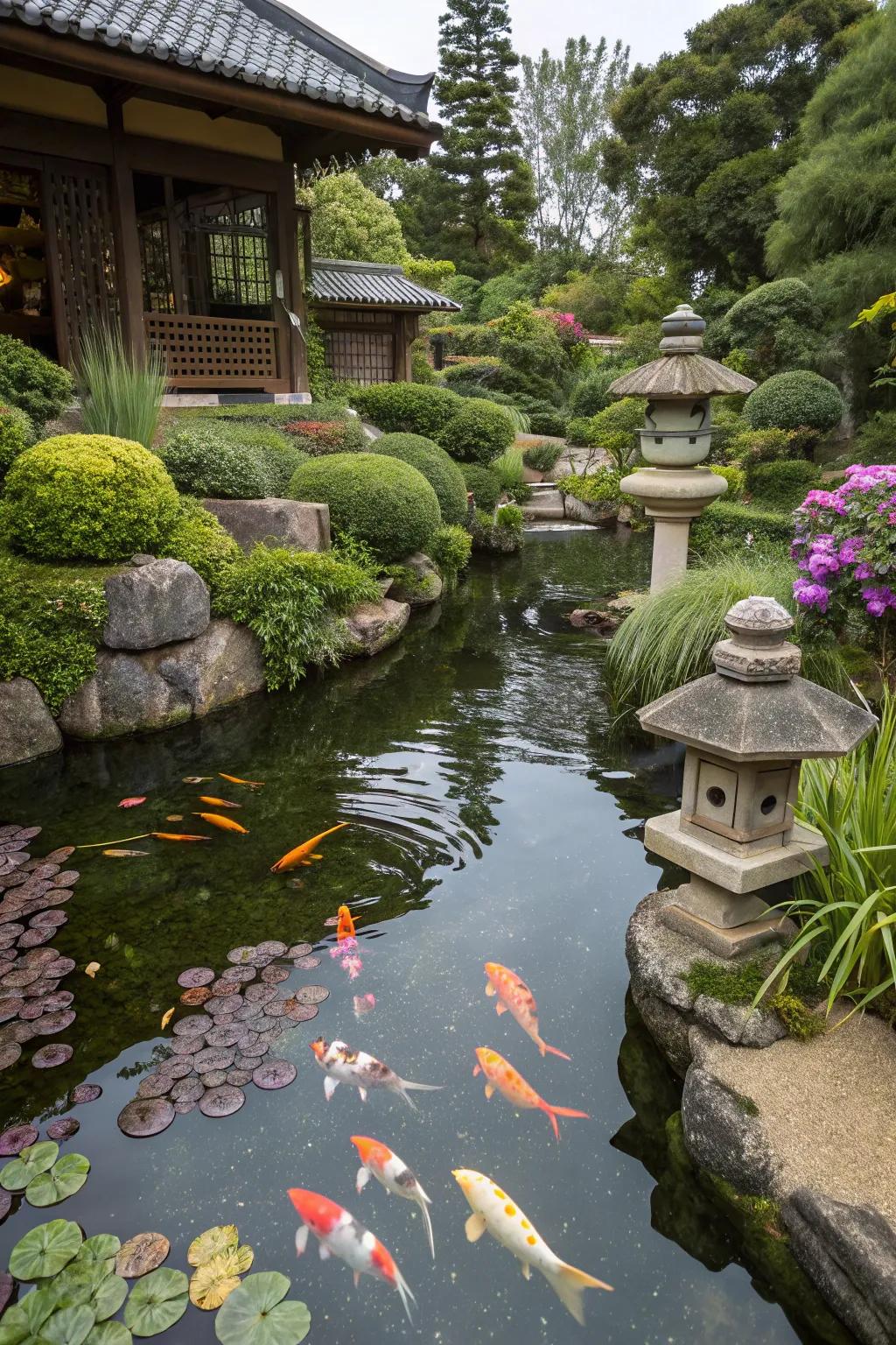 Koi ponds bring life to your garden.
