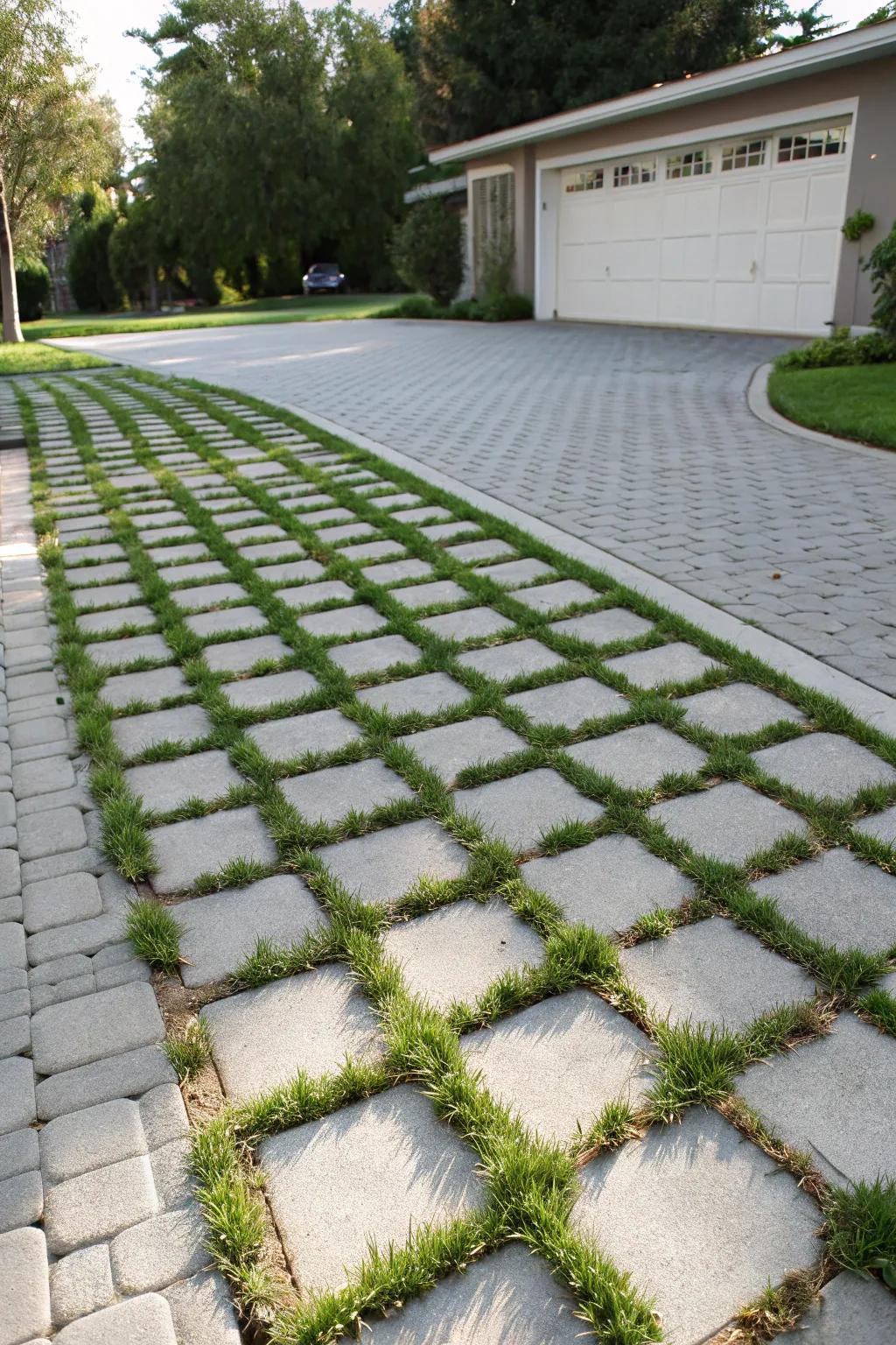 An eco-friendly design with permeable pavers.