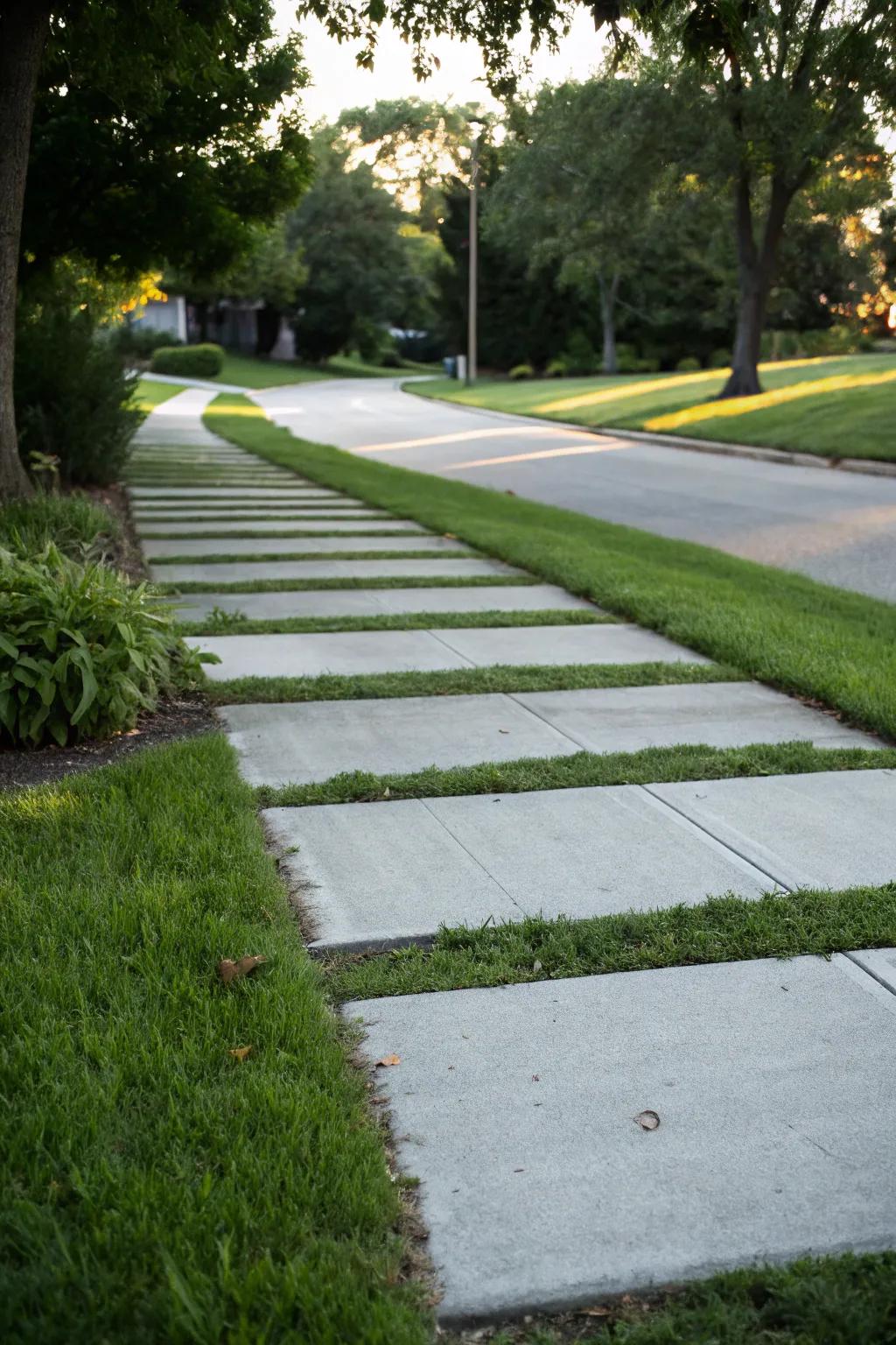 Sleek stripes create a modern look.