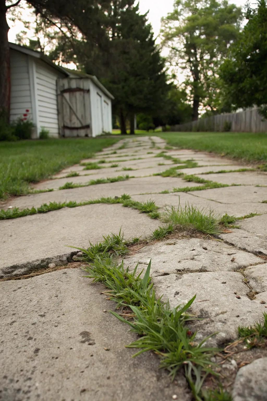 A rustic retreat with weathered concrete.
