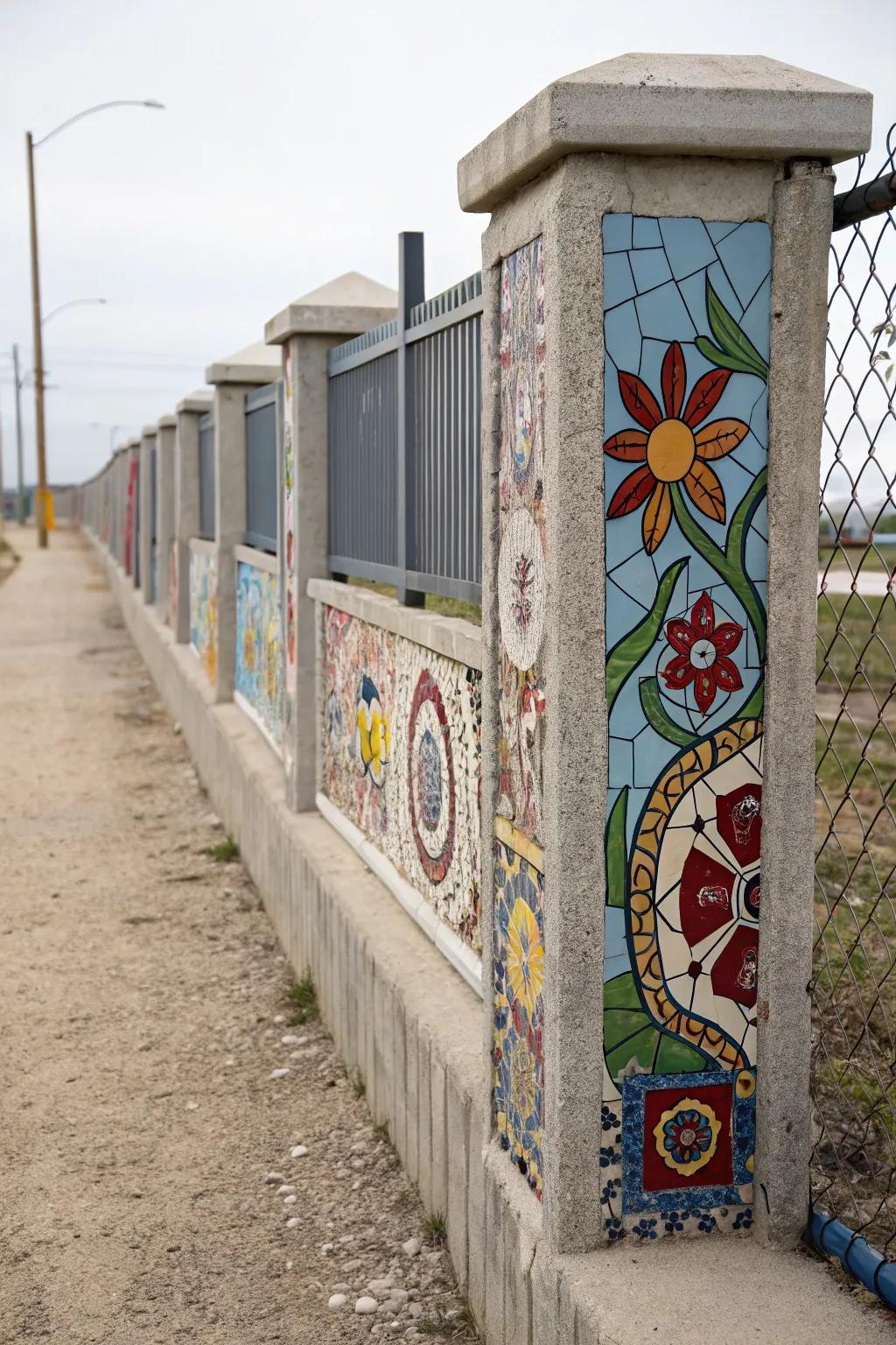 Personalize your fence with artistic inlays.