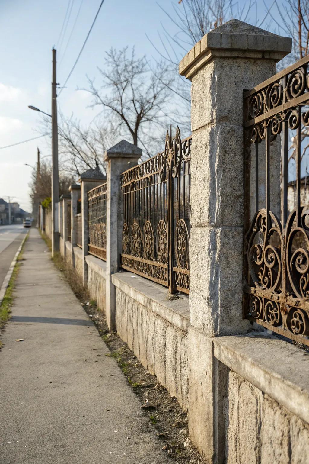 Security meets style with metal grilles.