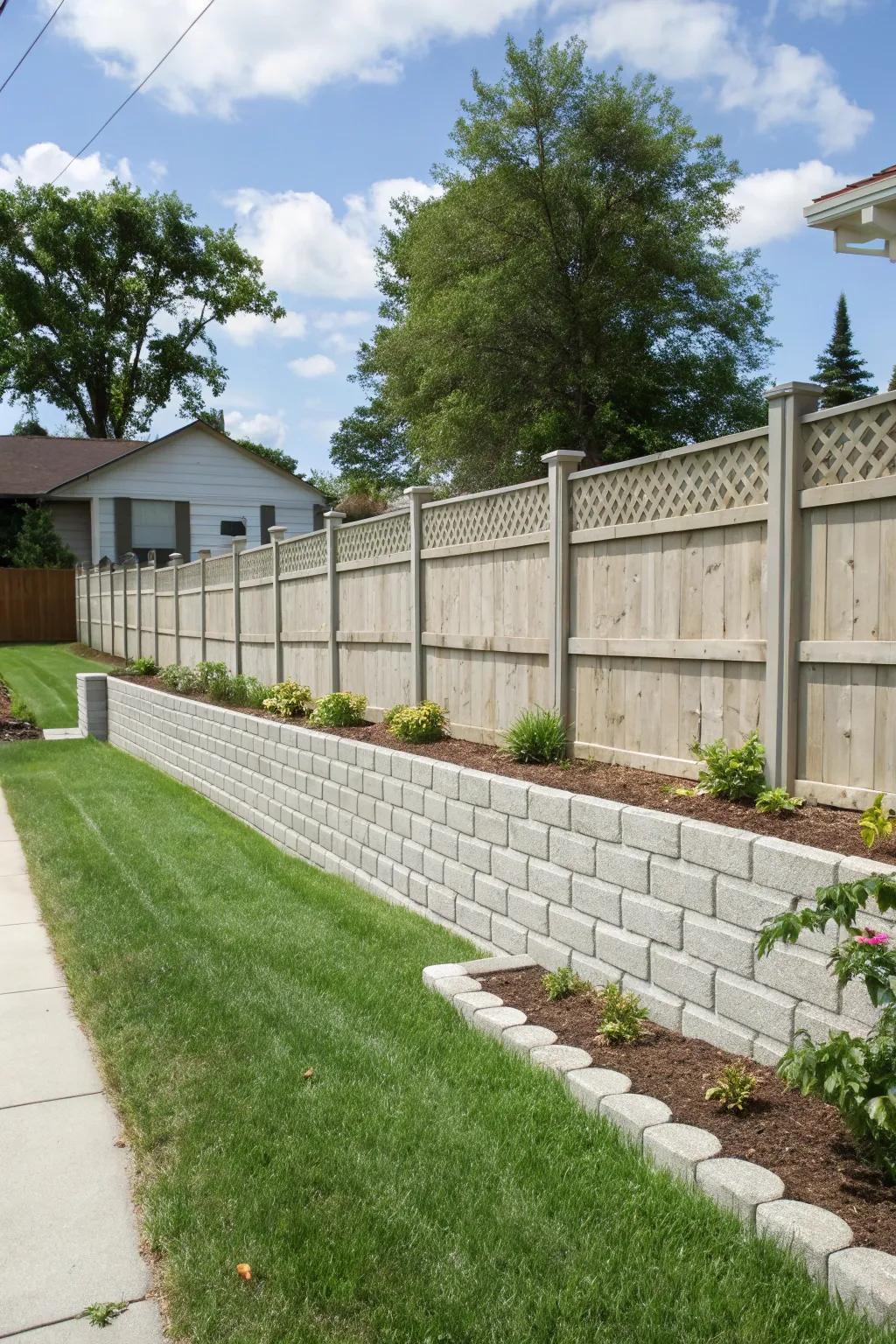 Depth and dimension with layered concrete.