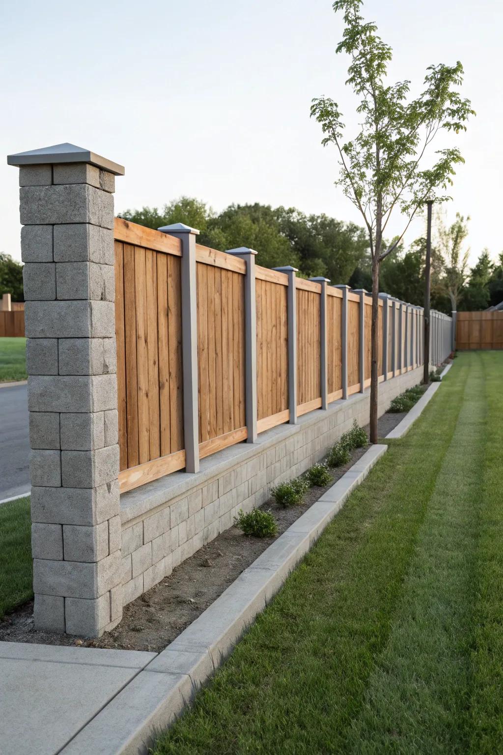 A perfect blend of warmth and strength with wood and concrete.