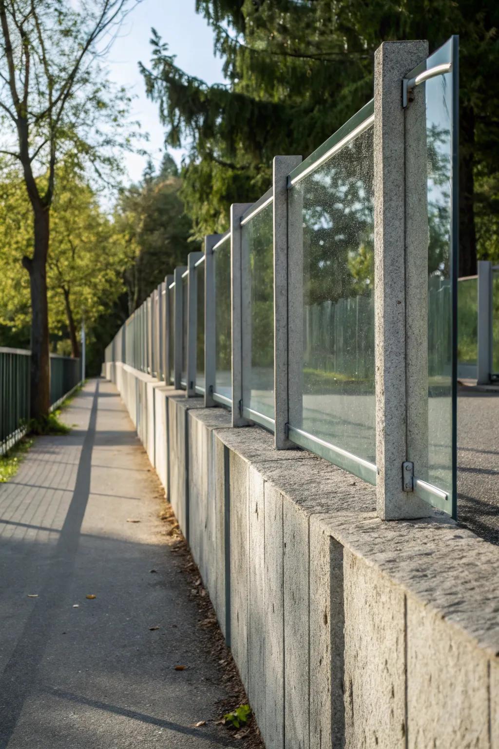 Chic and contemporary with concrete and glass.
