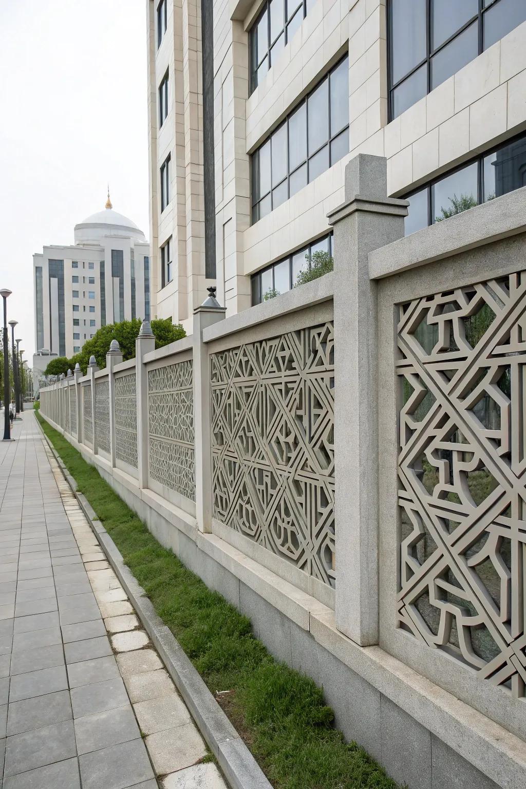 Artistic geometries that elevate your concrete fence.